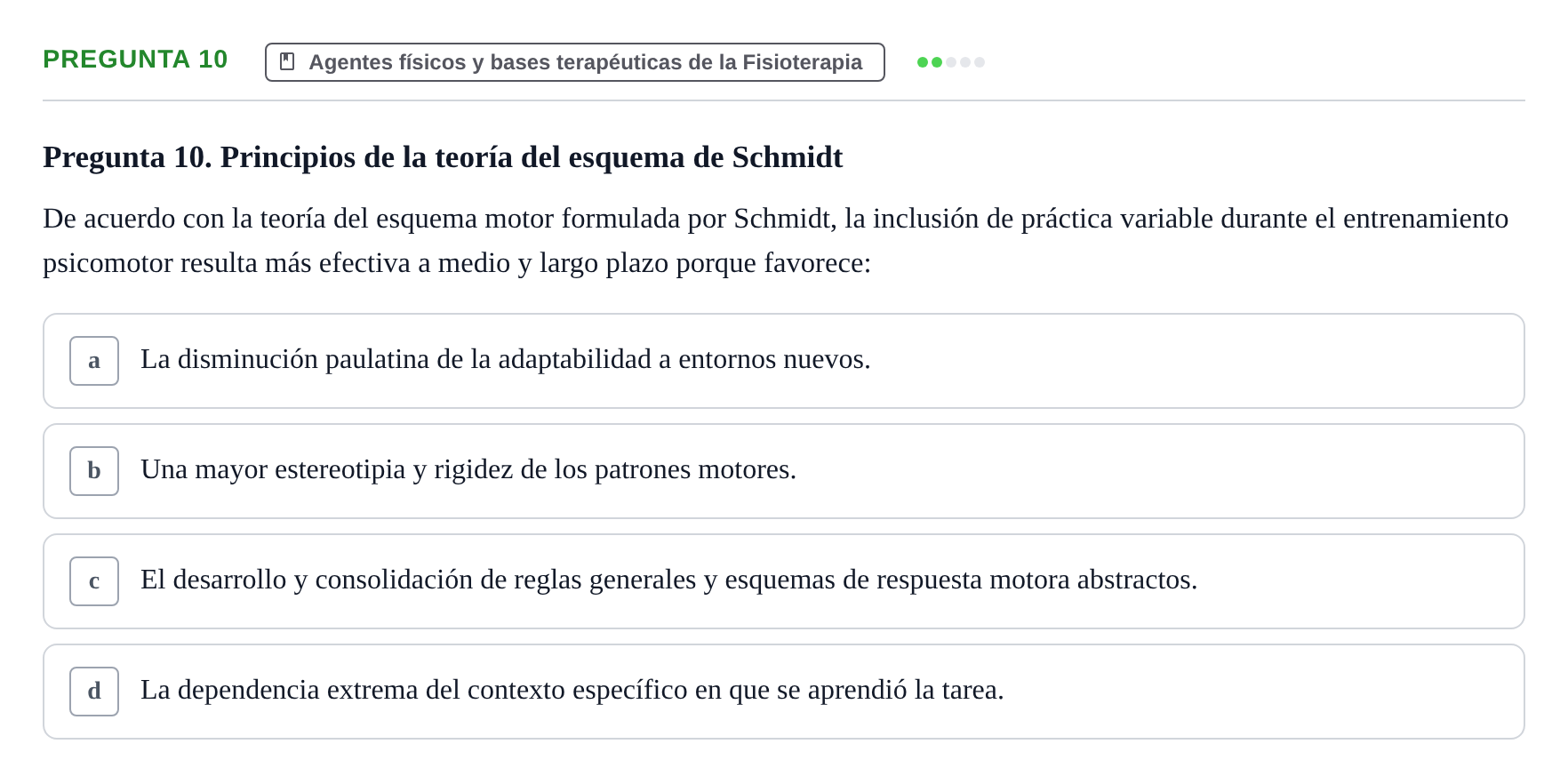 Enunciado: Pregunta 10