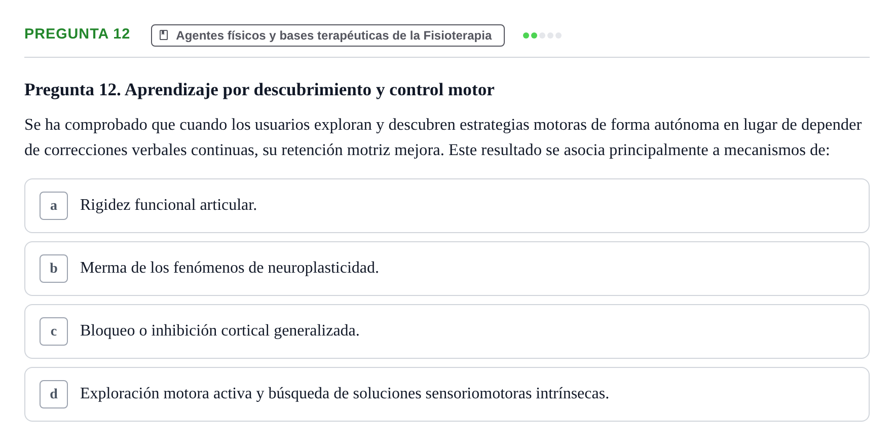 Enunciado: Pregunta 12