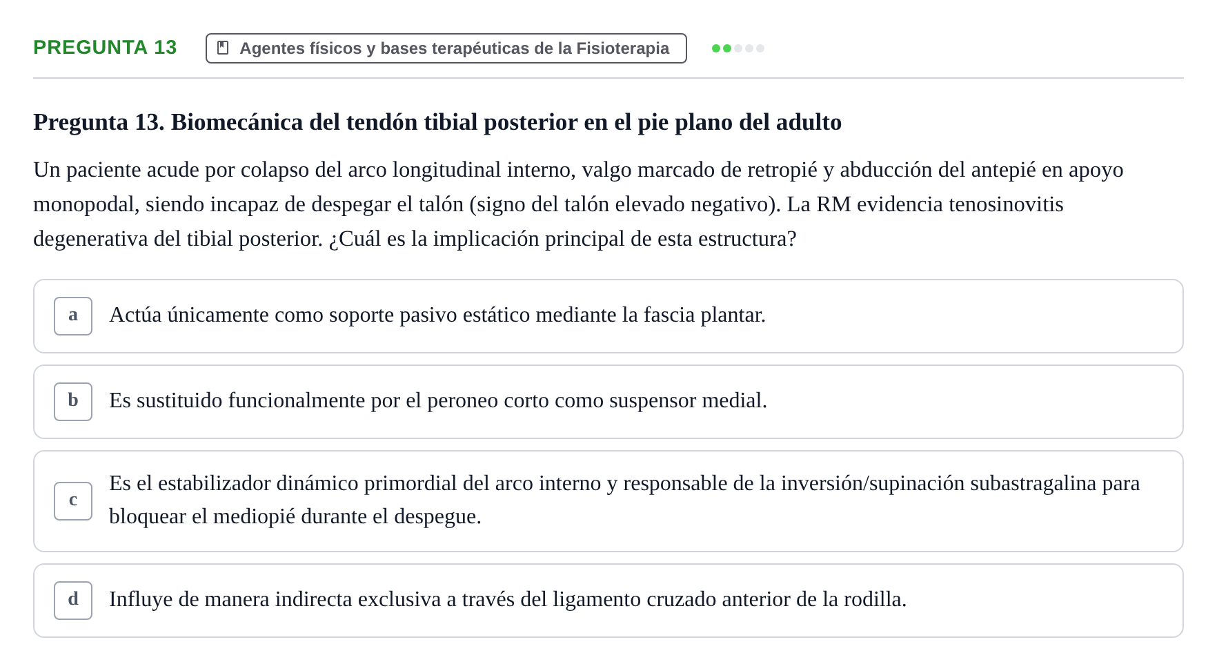 Enunciado: Pregunta 13
