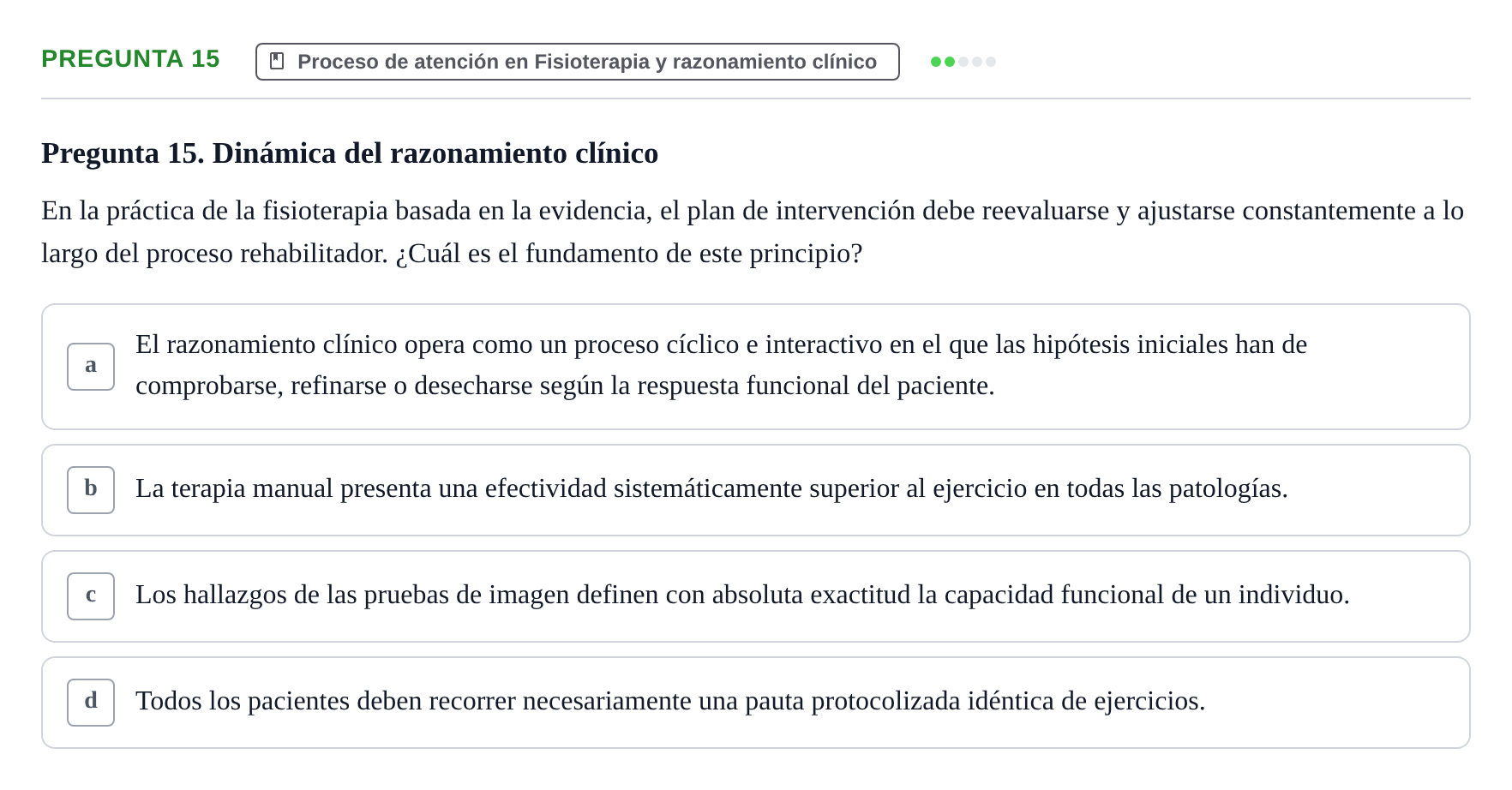 Enunciado: Pregunta 15