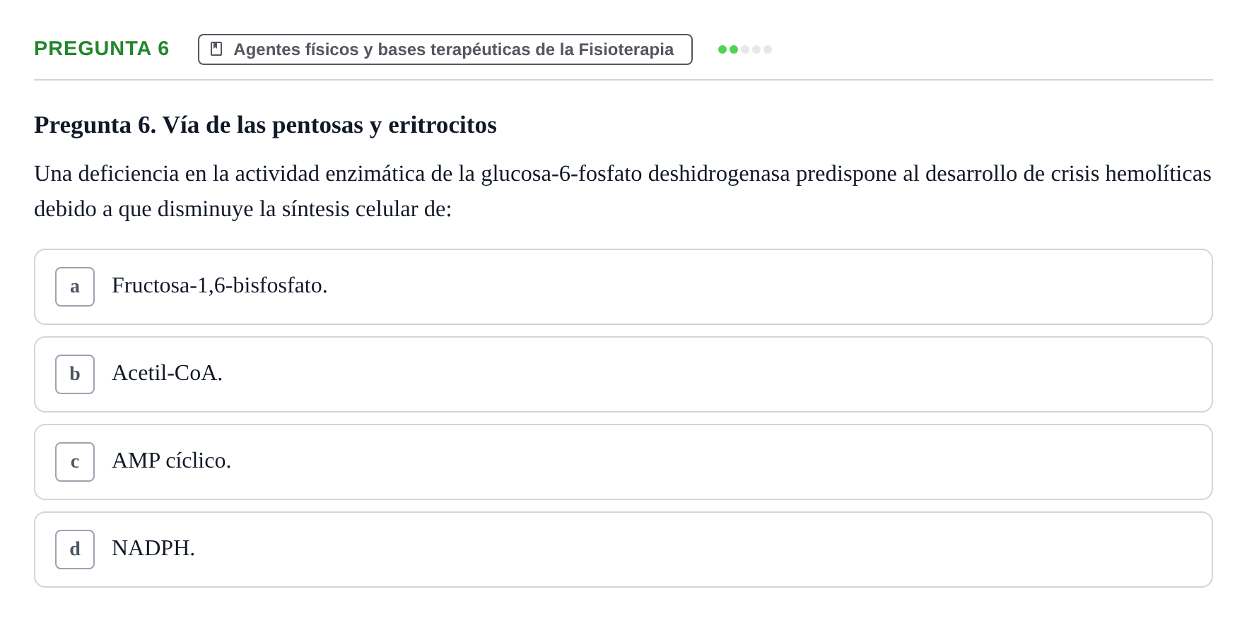 Enunciado: Pregunta 6