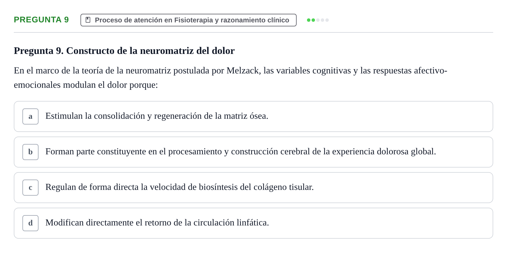 Enunciado: Pregunta 9