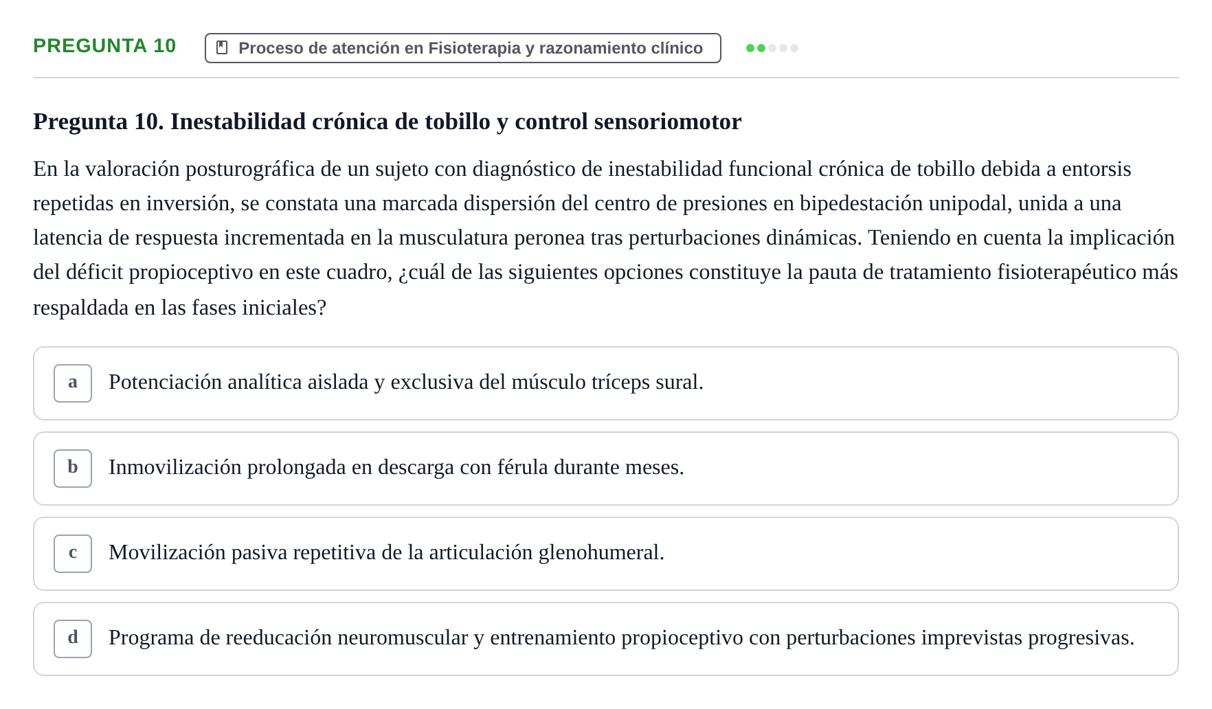 Enunciado: Pregunta 10