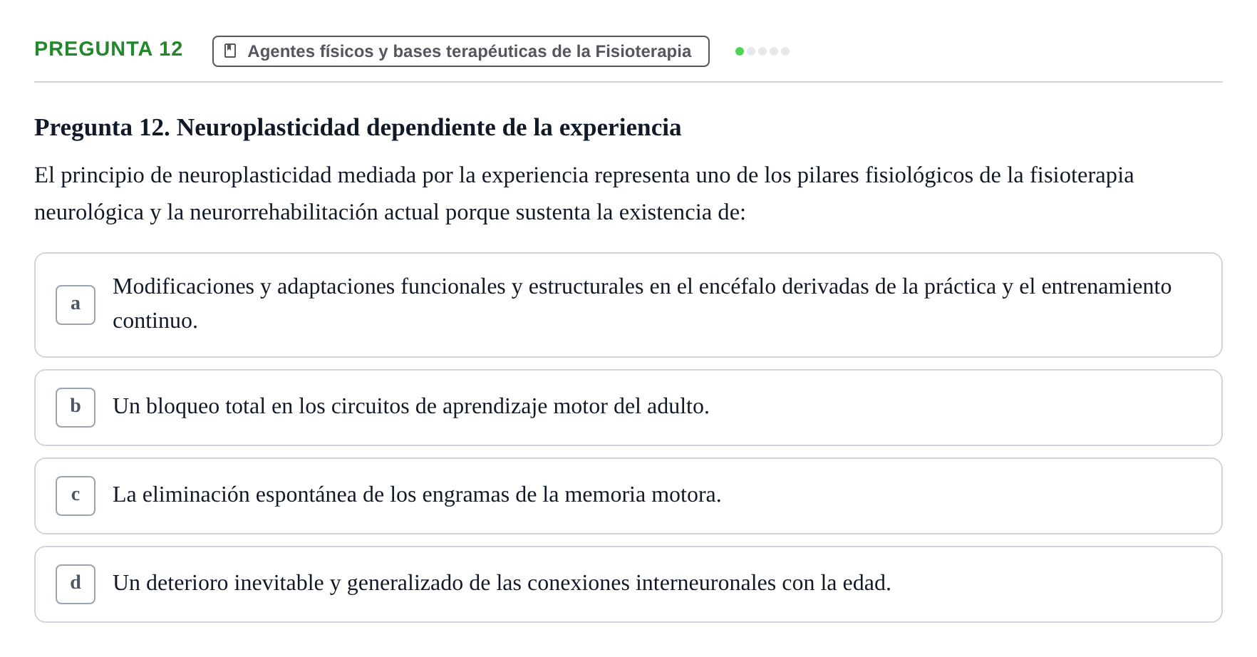 Enunciado: Pregunta 12