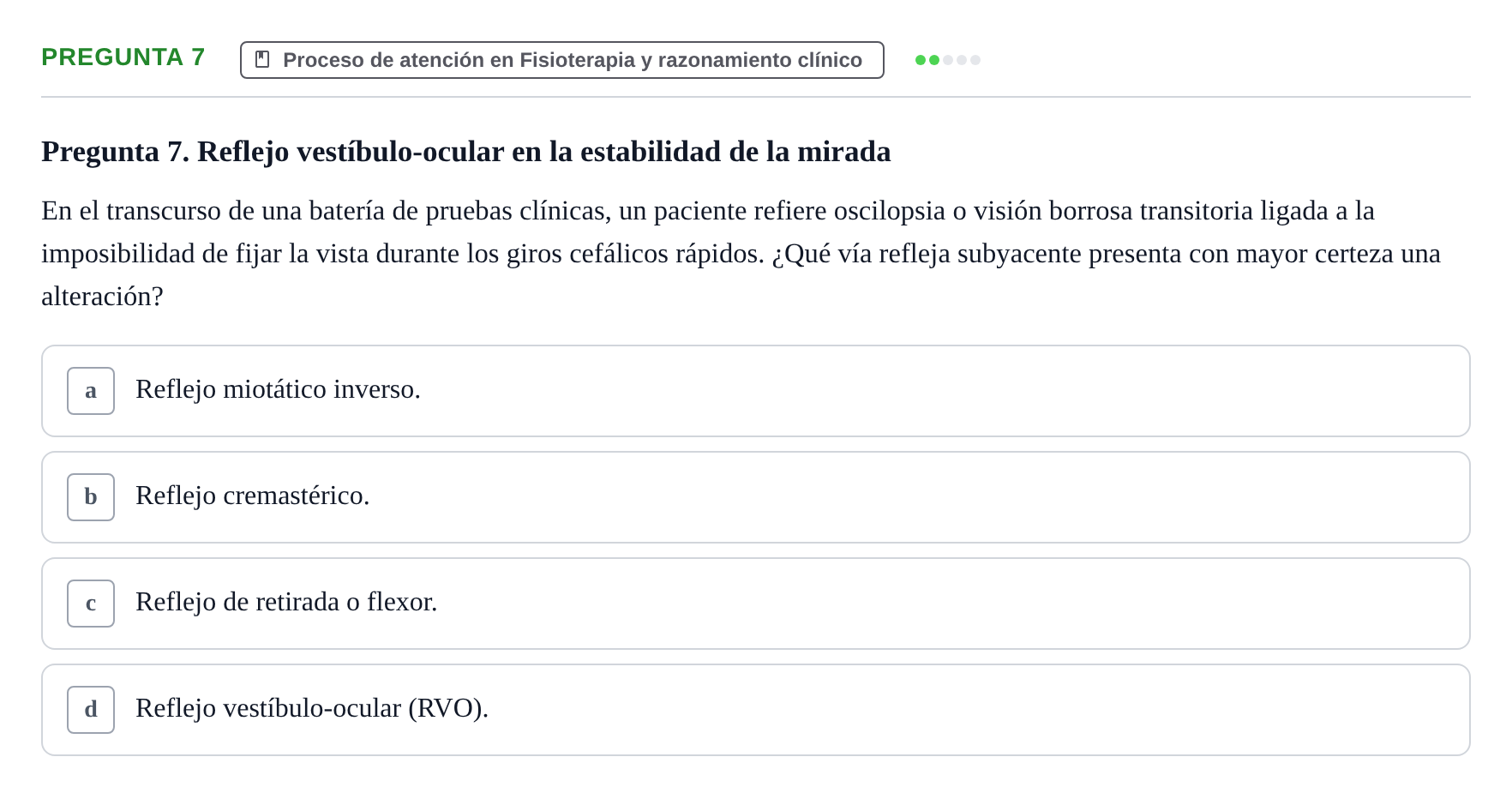 Enunciado: Pregunta 7