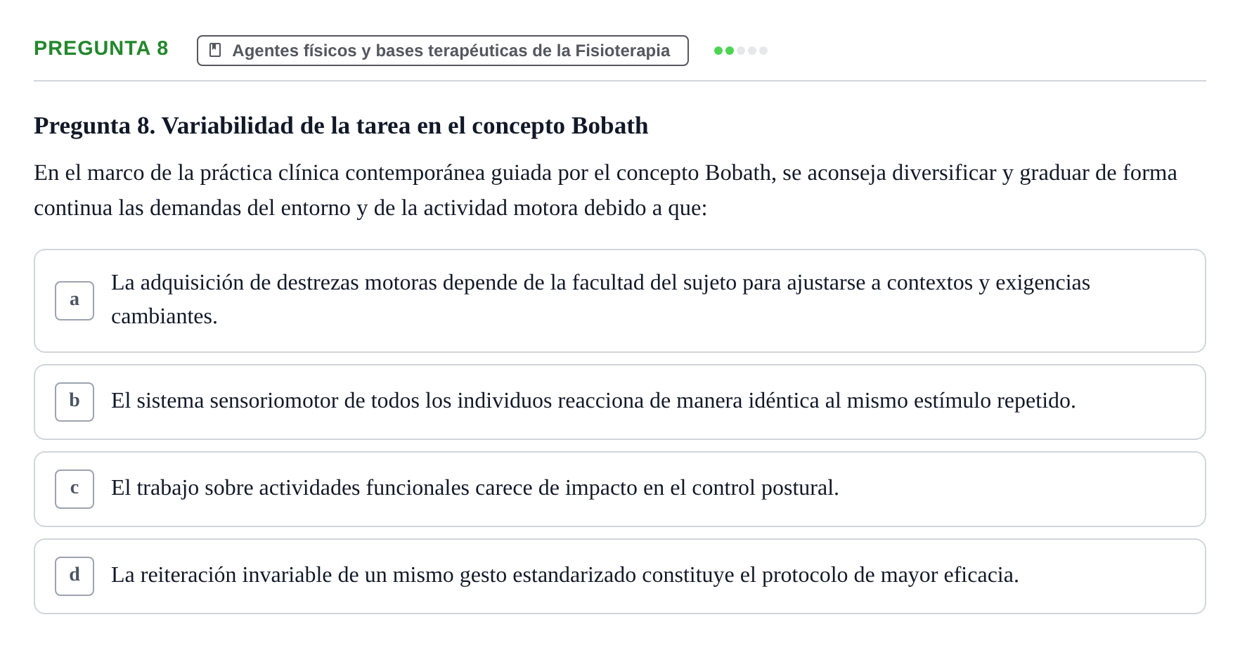 Enunciado: Pregunta 8