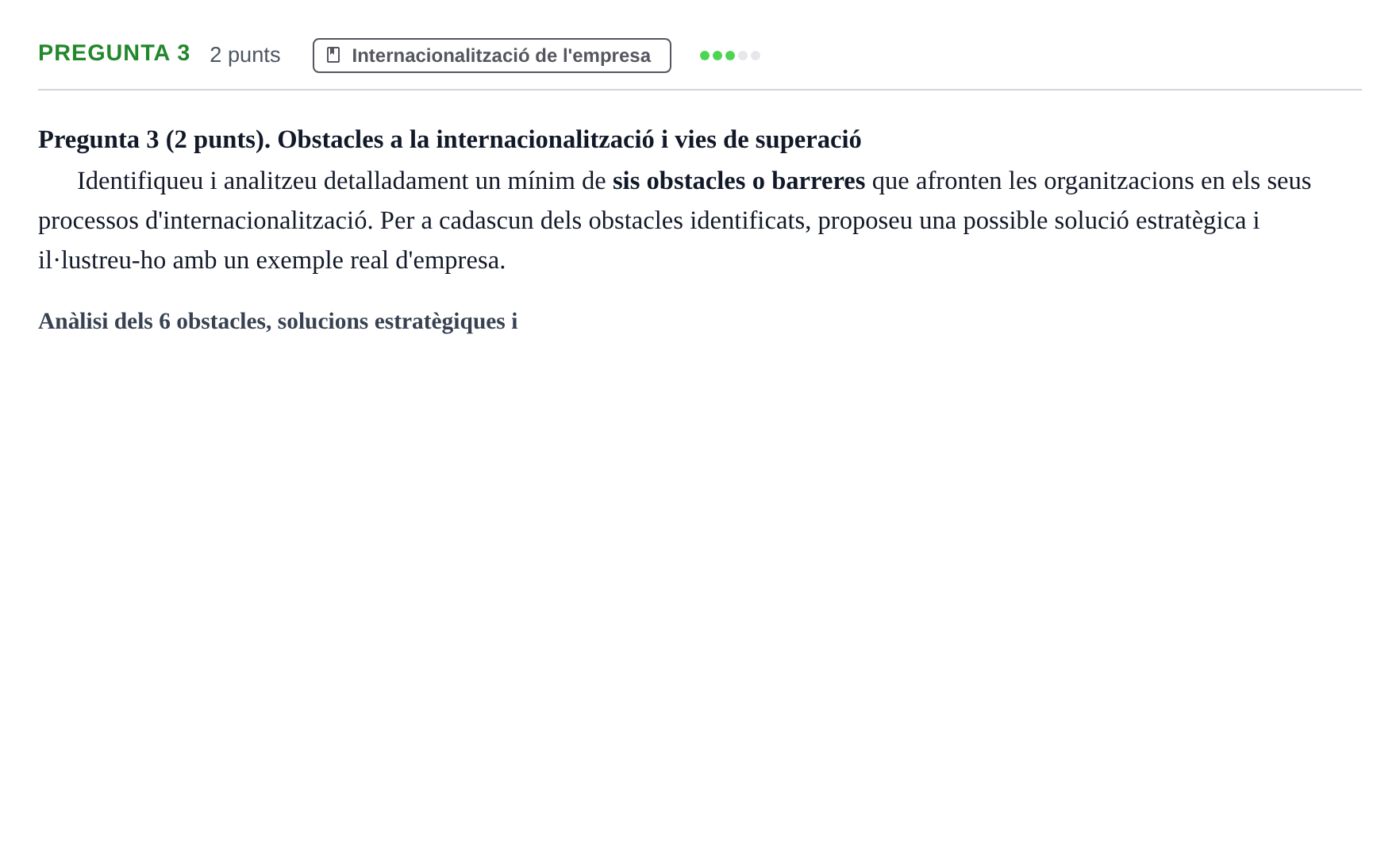 Enunciado: Pregunta 3 · Economia de l'Empresa I UAB 2021