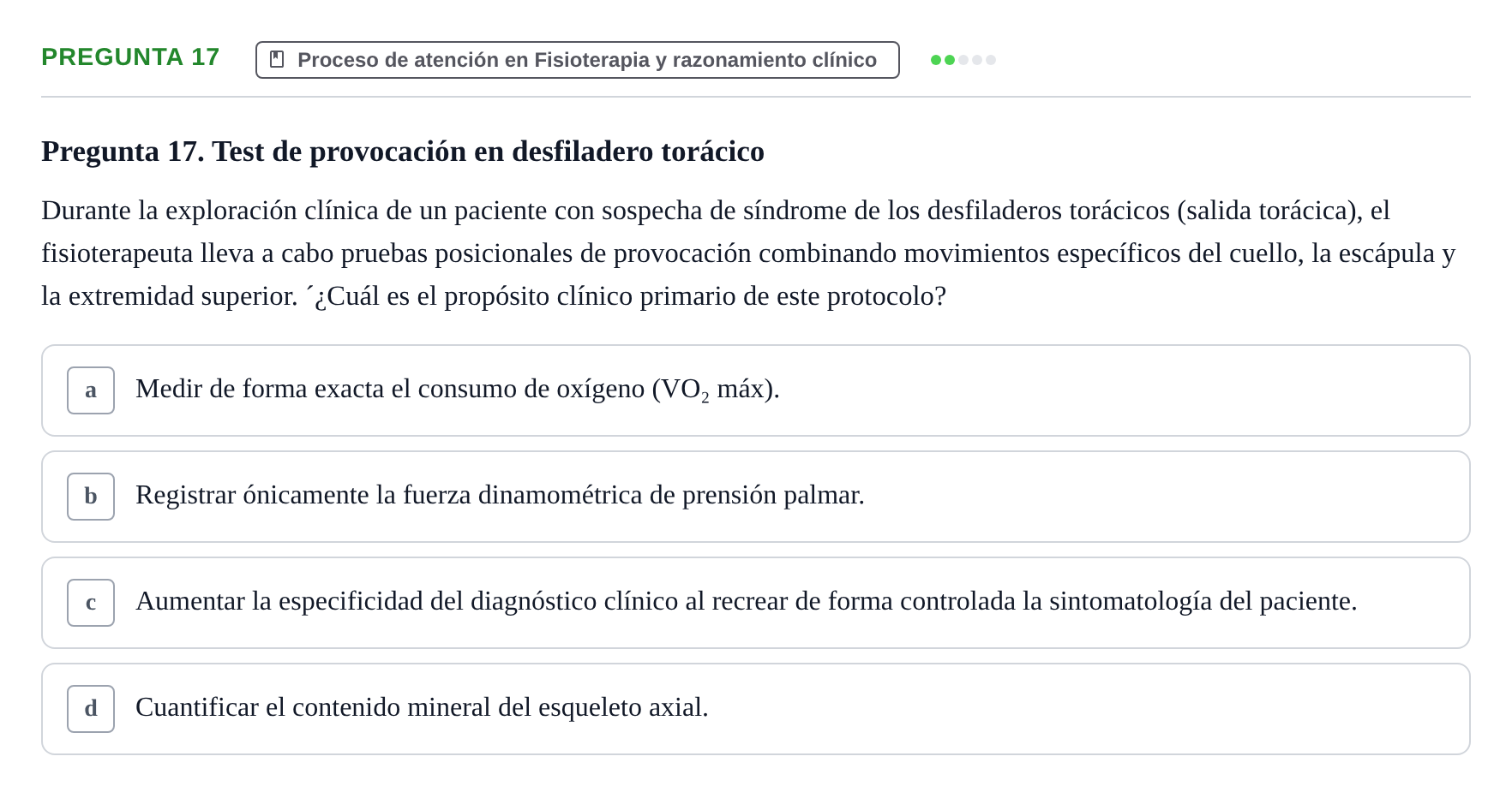 Enunciado: Pregunta 17