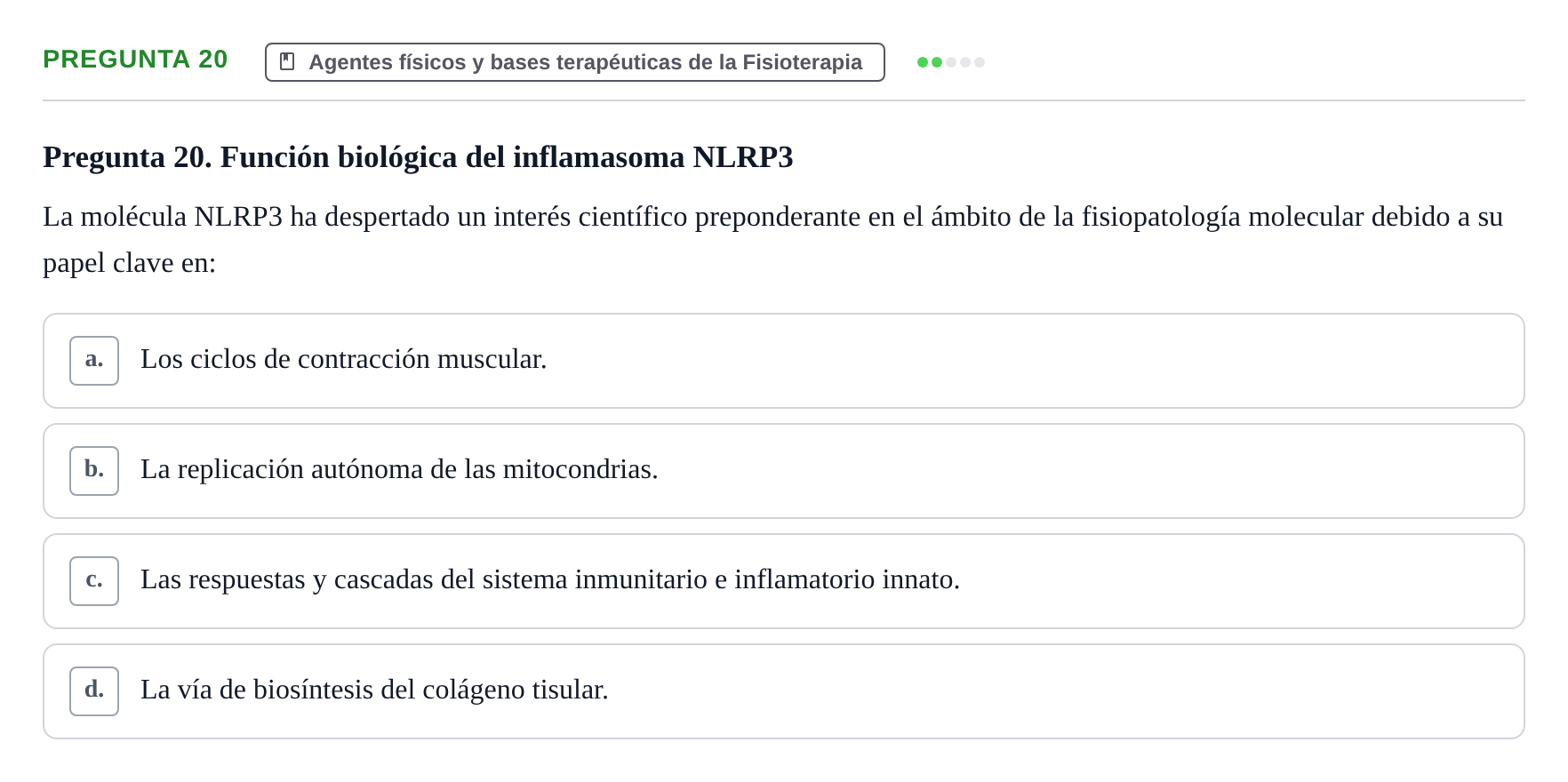 Enunciado: Pregunta 20