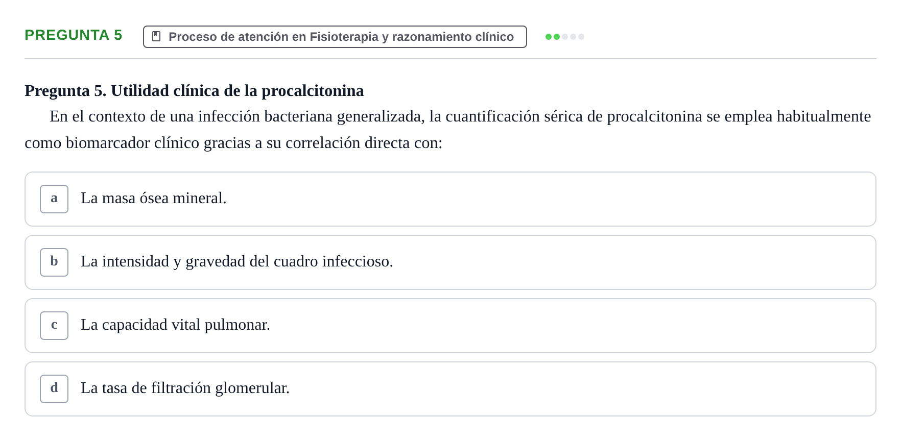 Enunciado: Pregunta 5