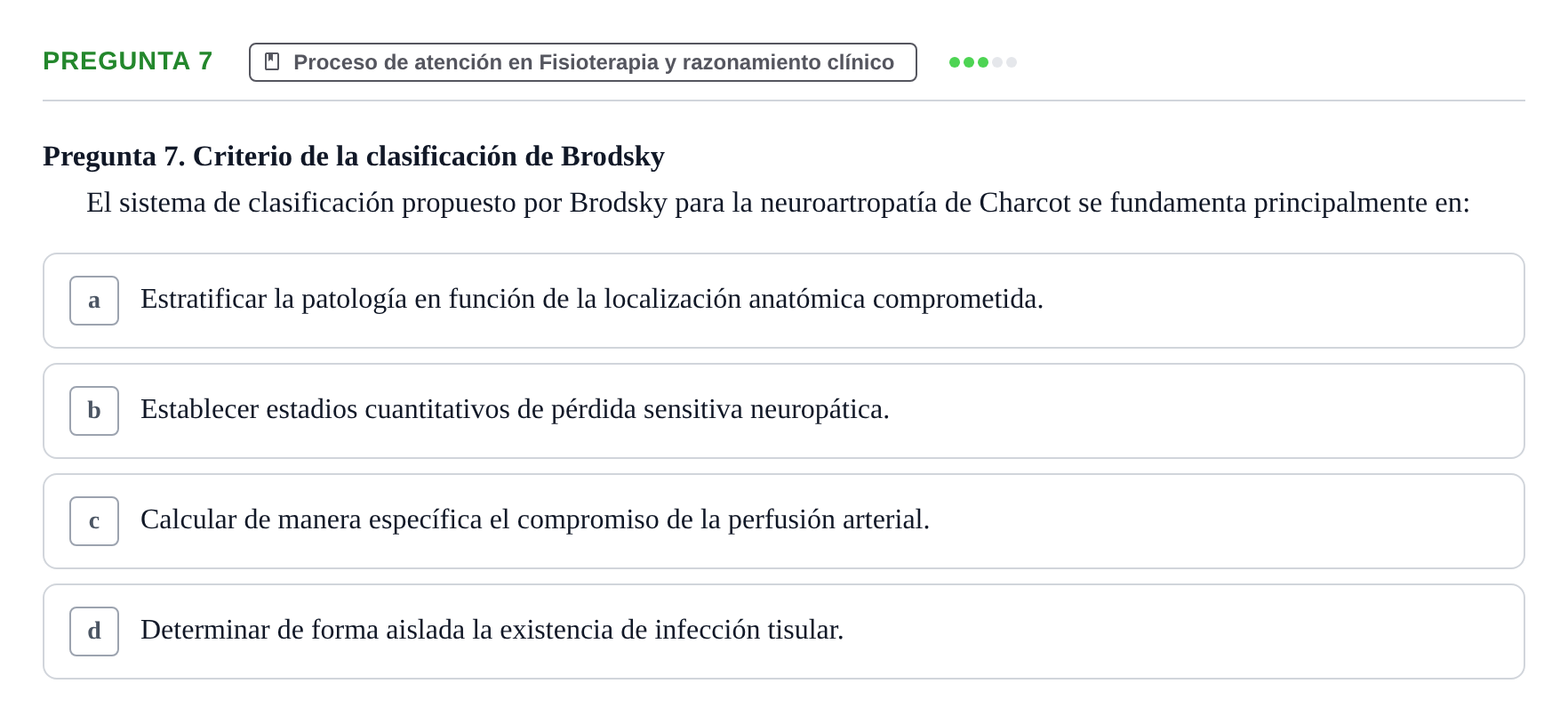 Enunciado: Pregunta 7