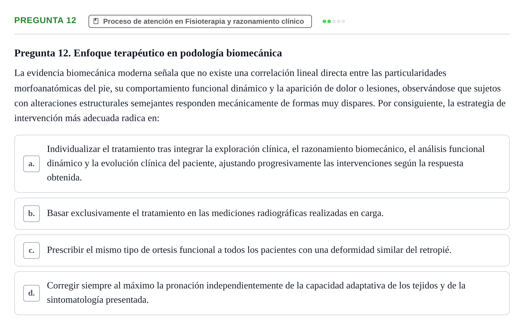 Enunciado: Pregunta 12