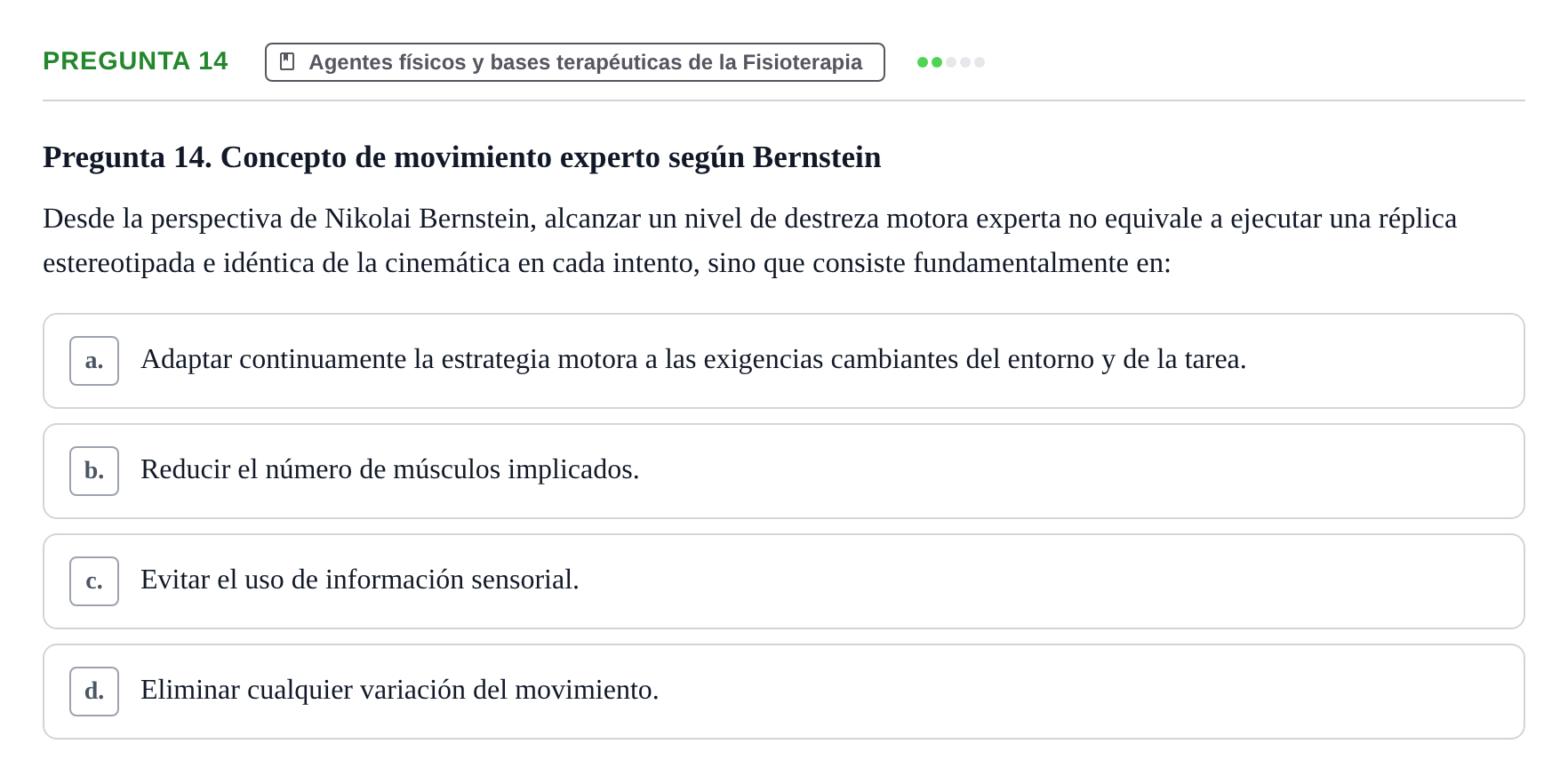 Enunciado: Pregunta 14
