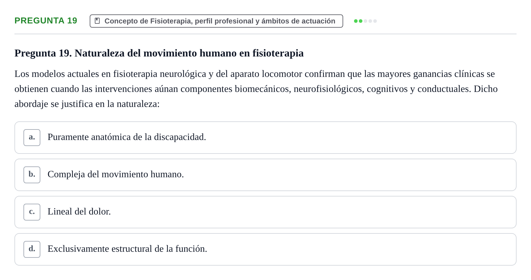 Enunciado: Pregunta 19