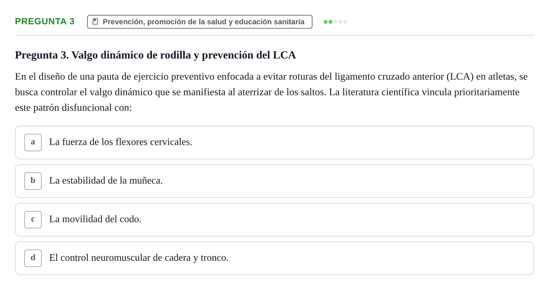 Enunciado: Pregunta 3