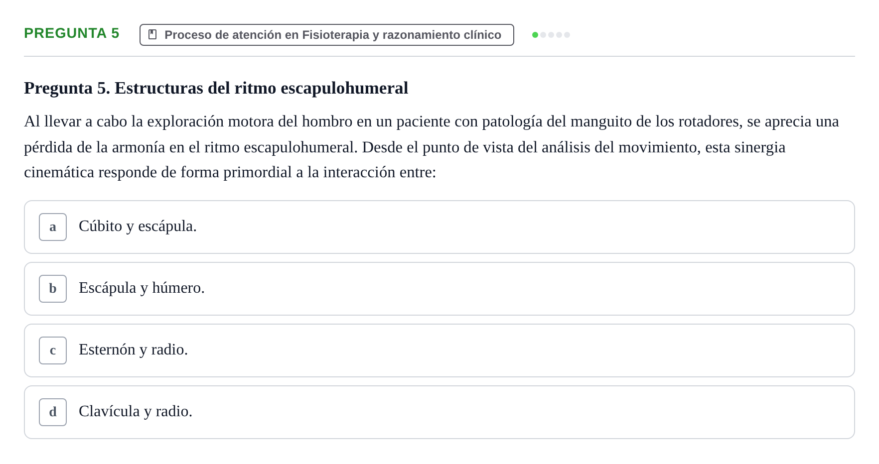 Enunciado: Pregunta 5