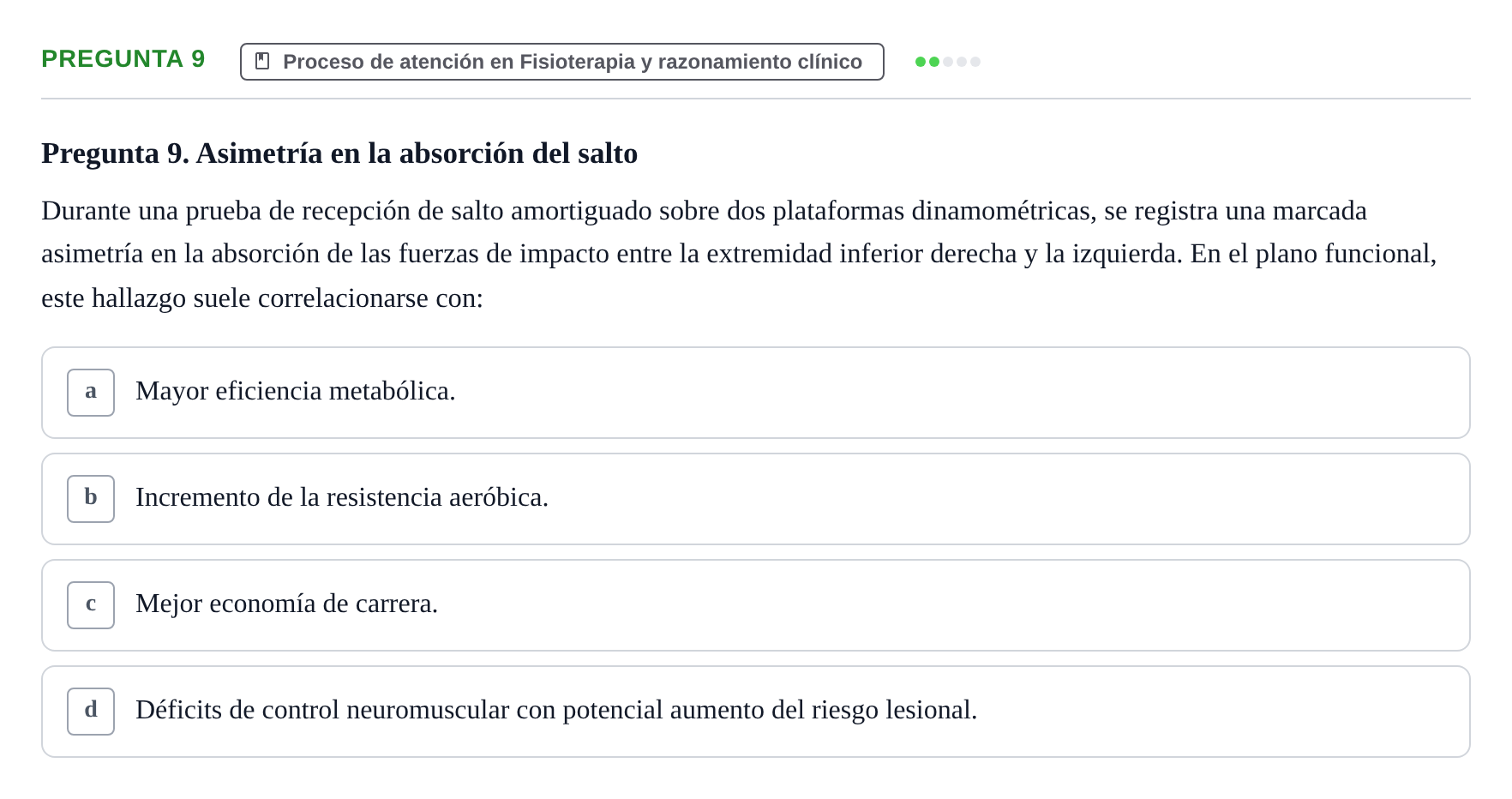 Enunciado: Pregunta 9