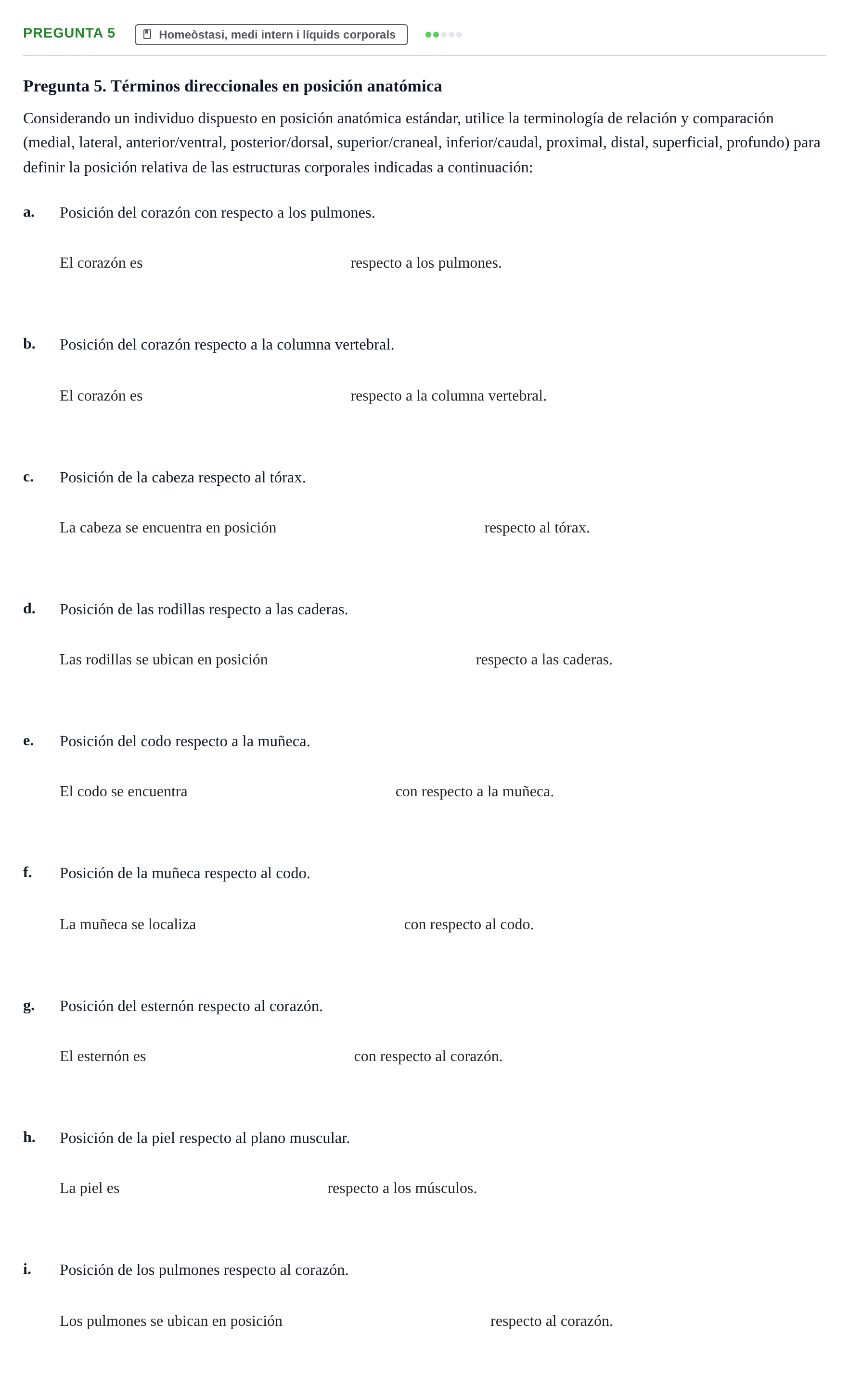 Enunciado: Pregunta 5