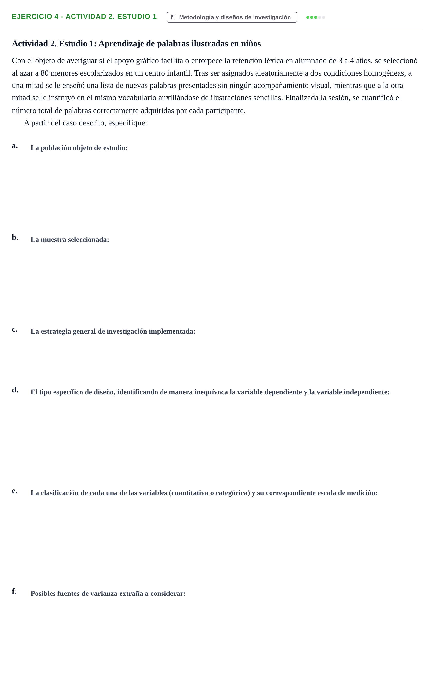 Enunciado: 4 - Actividad 2. Estudio 1