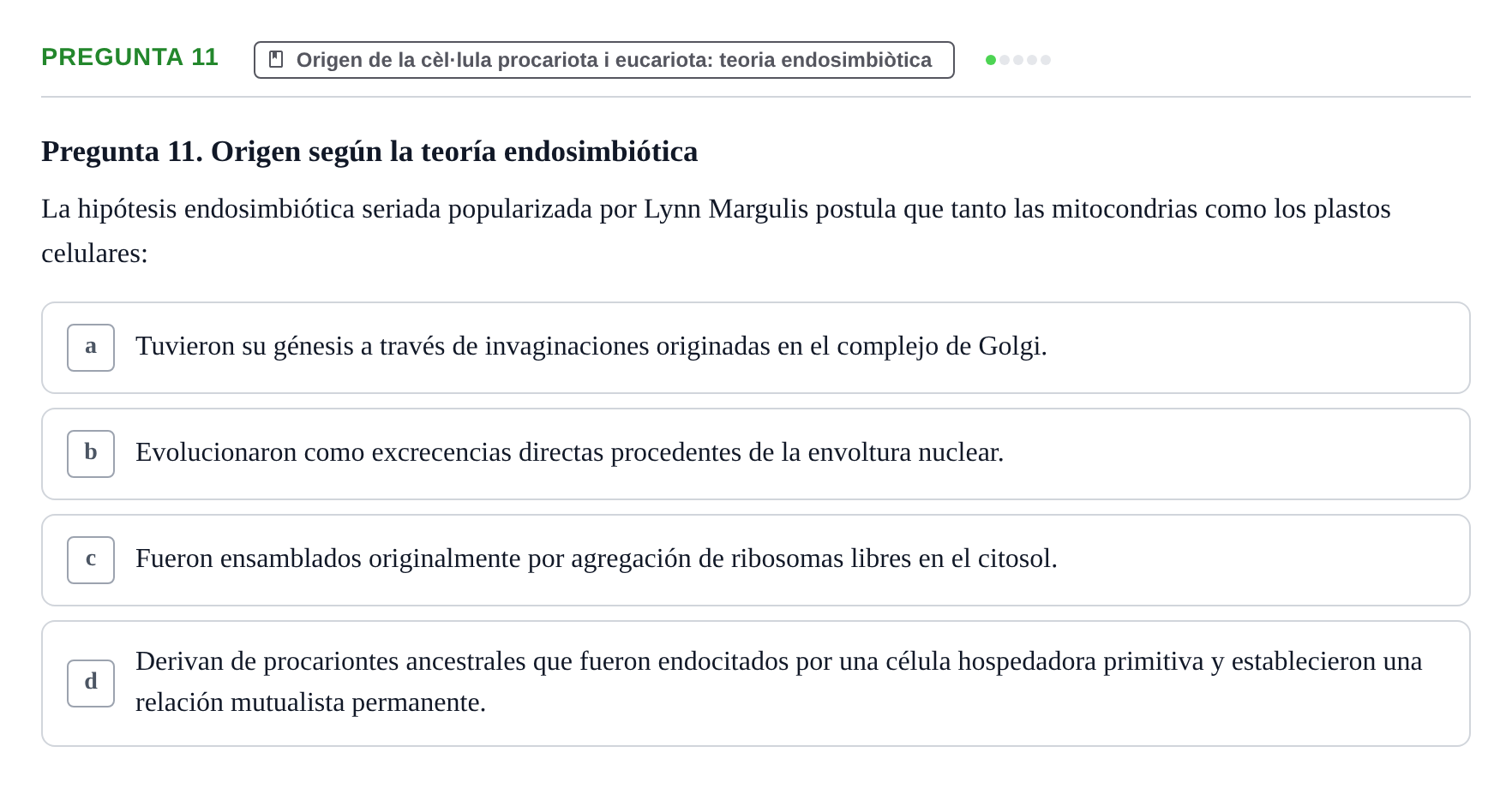 Enunciado: Pregunta 11
