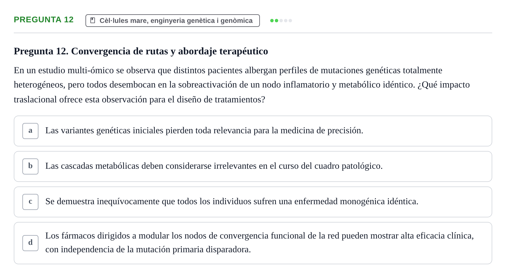 Enunciado: Pregunta 12