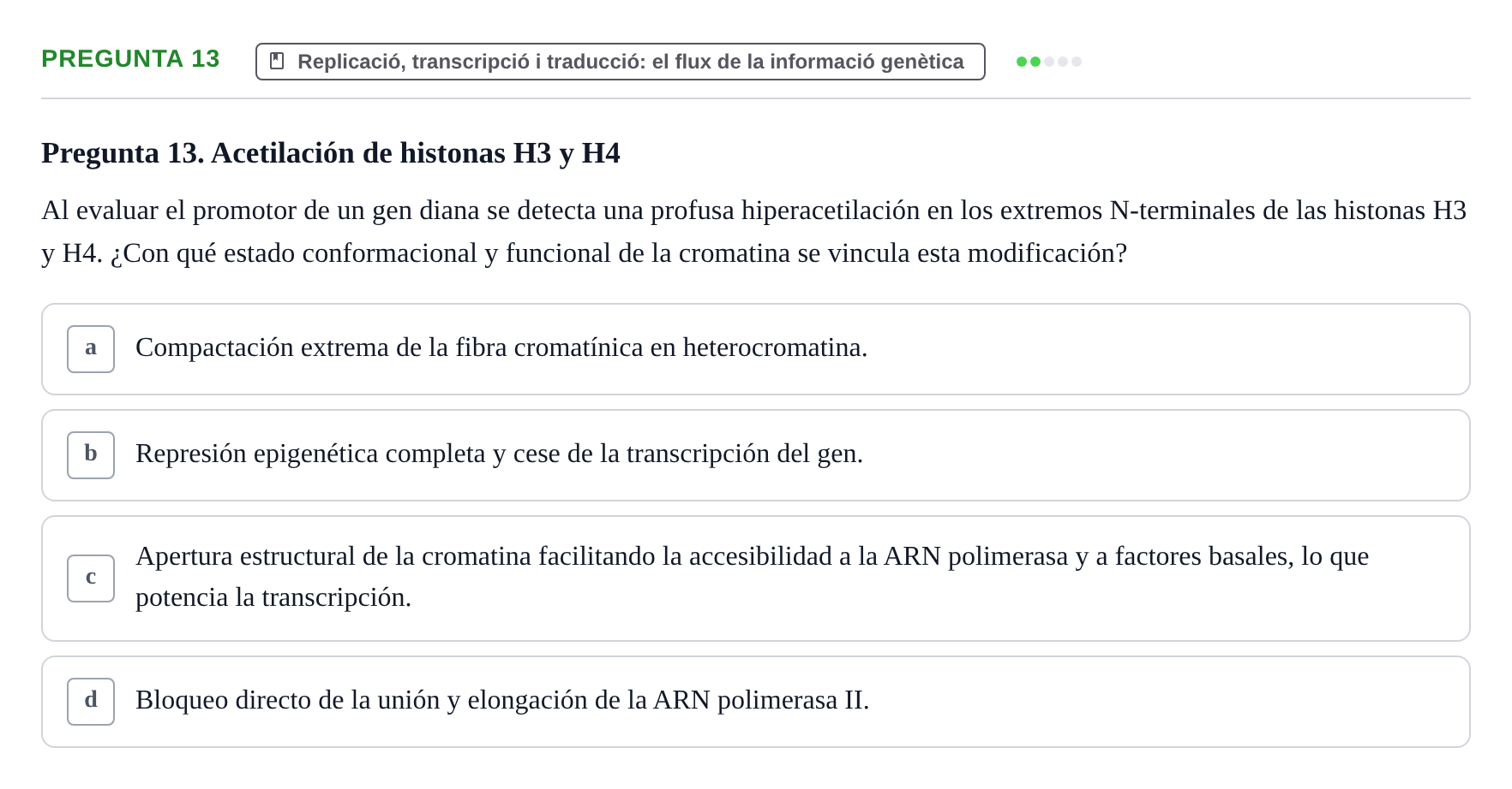 Enunciado: Pregunta 13