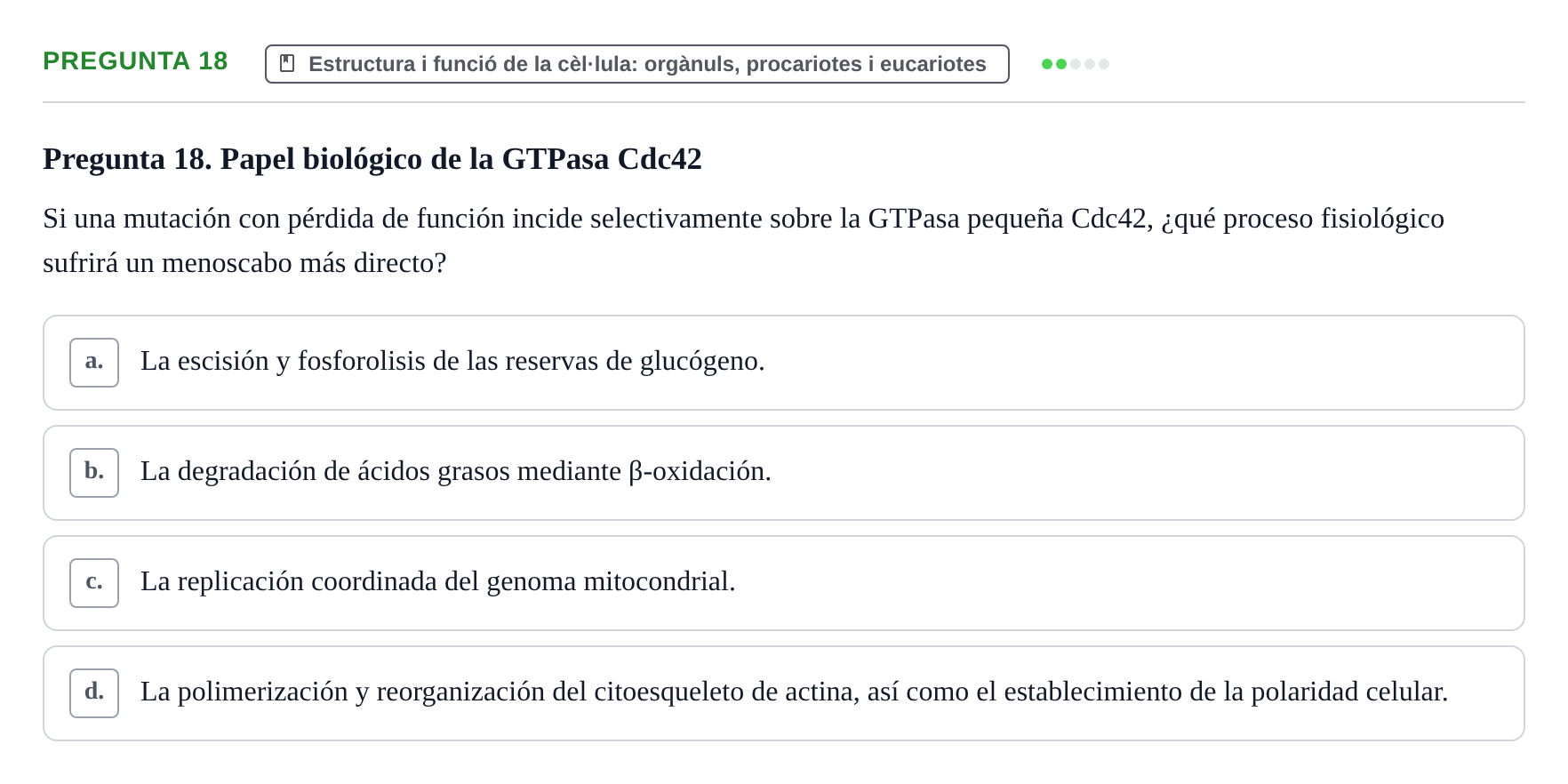 Enunciado: Pregunta 18