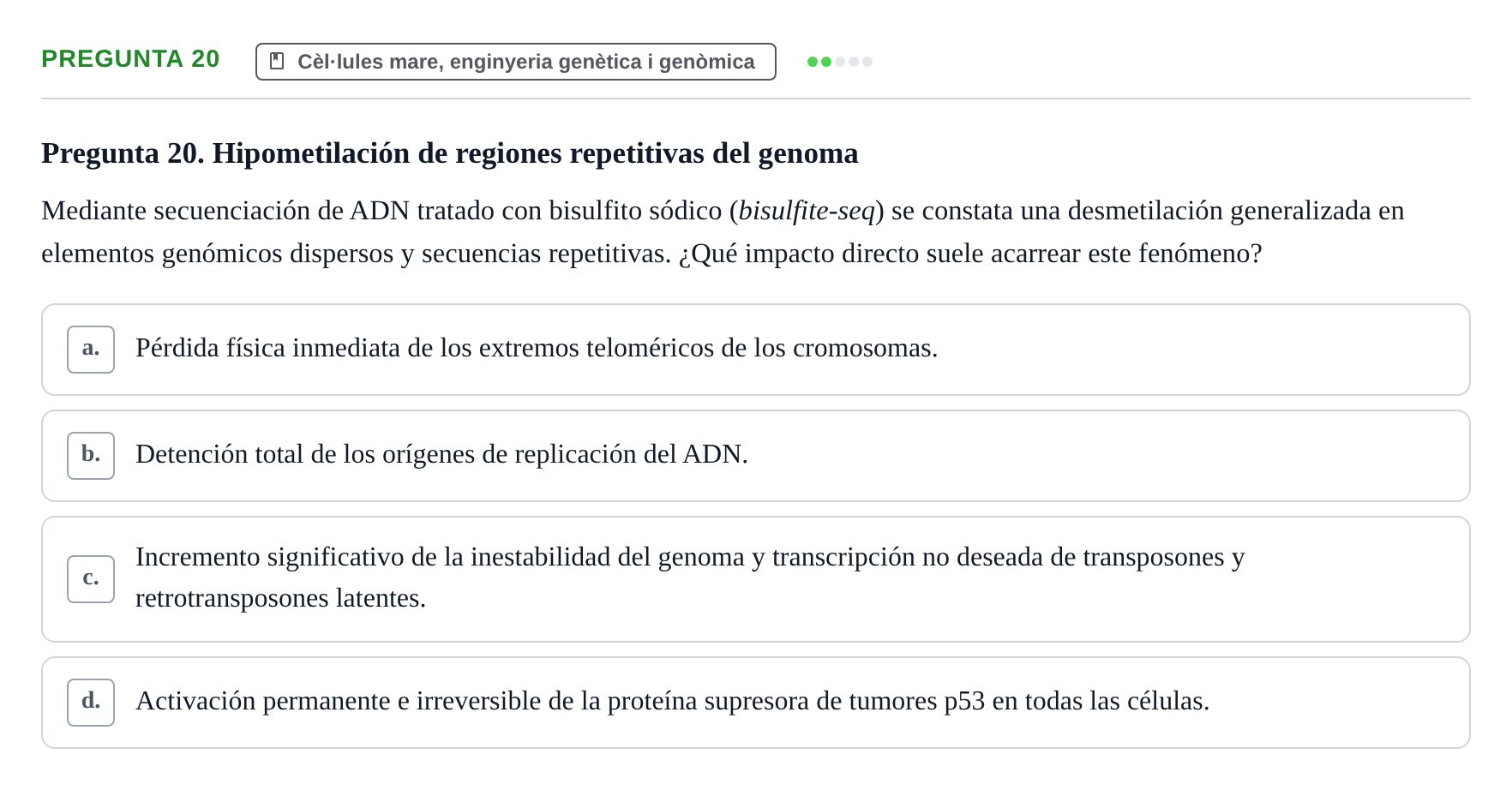 Enunciado: Pregunta 20