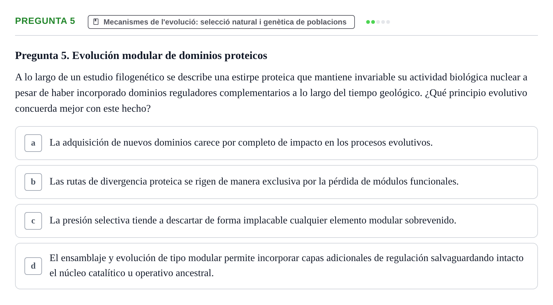 Enunciado: Pregunta 5
