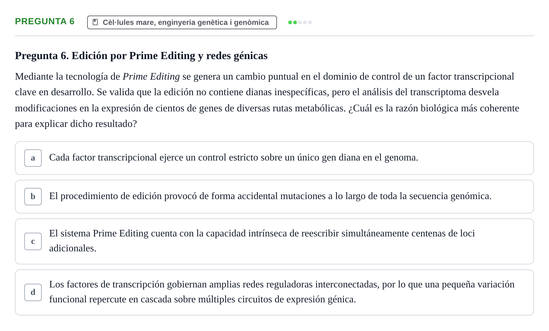 Enunciado: Pregunta 6