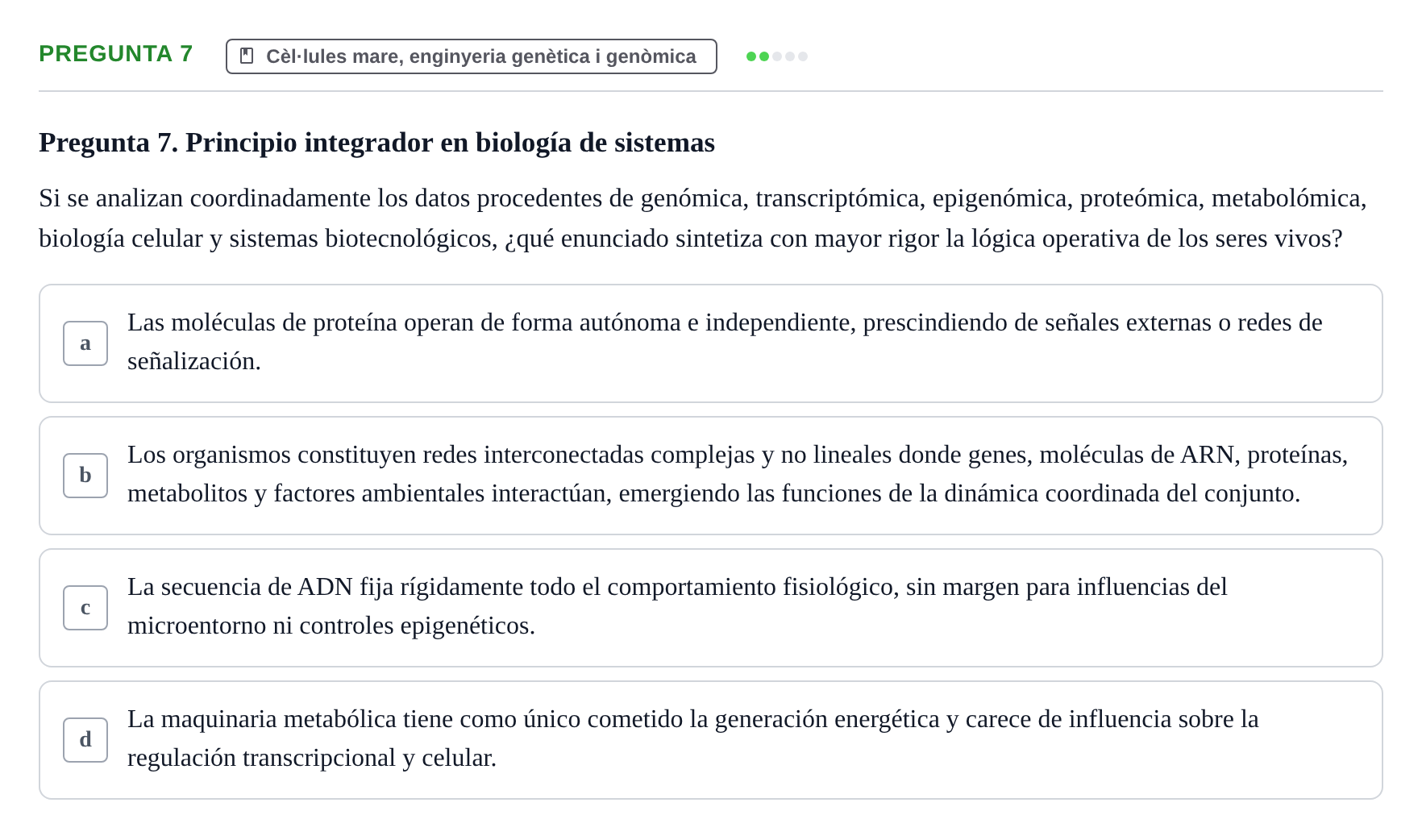 Enunciado: Pregunta 7