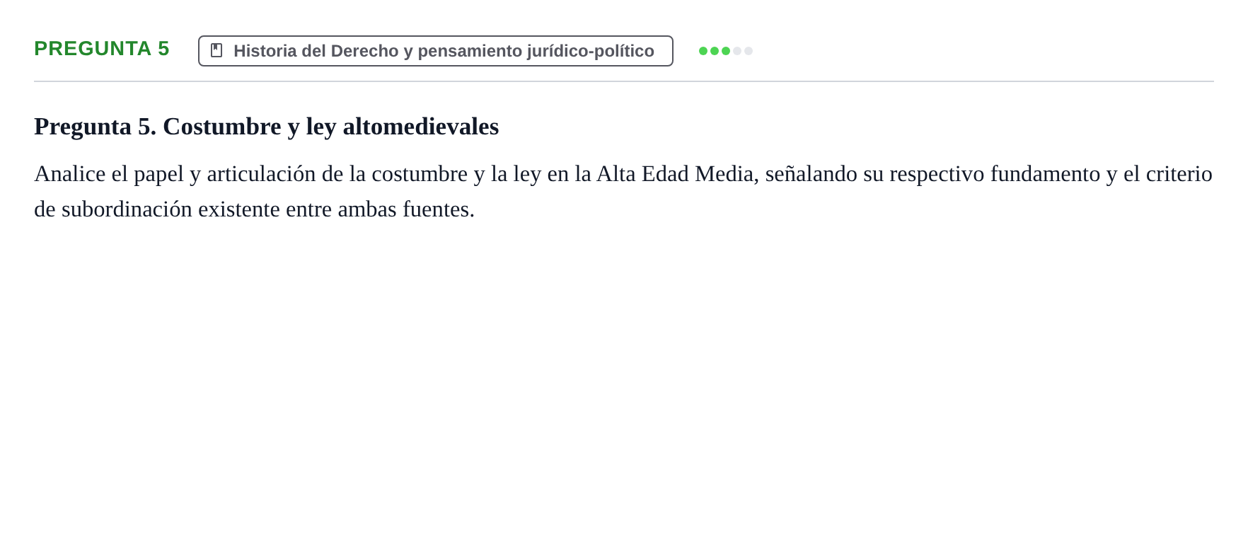 Enunciado: Pregunta 5