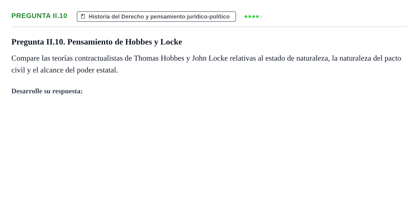 Enunciado: Pregunta II.10