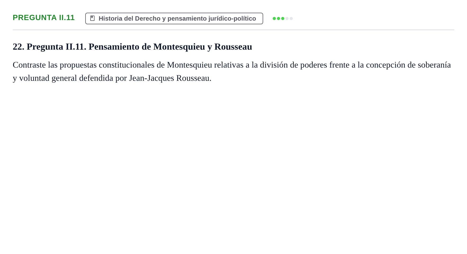 Enunciado: Pregunta II.11