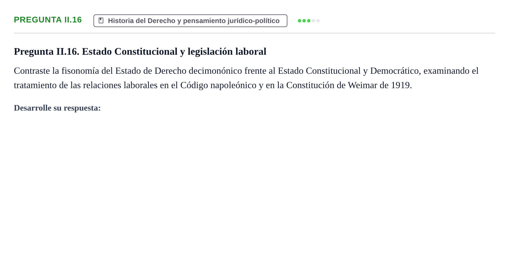 Enunciado: Pregunta II.16