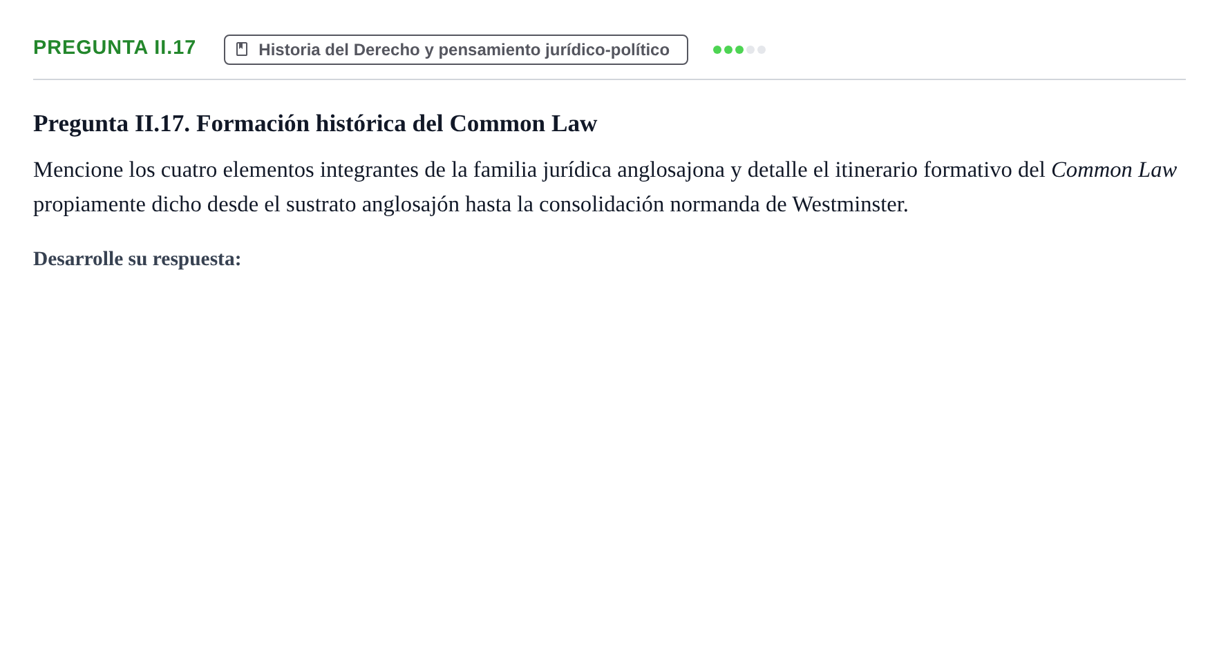 Enunciado: Pregunta II.17