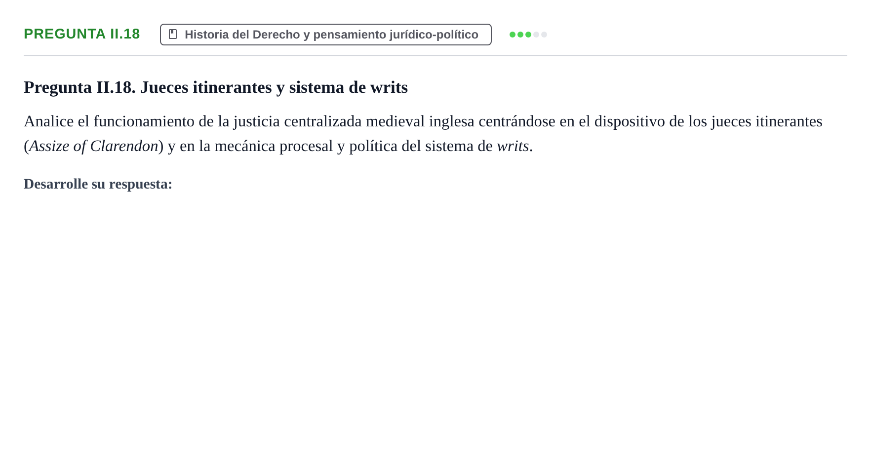 Enunciado: Pregunta II.18