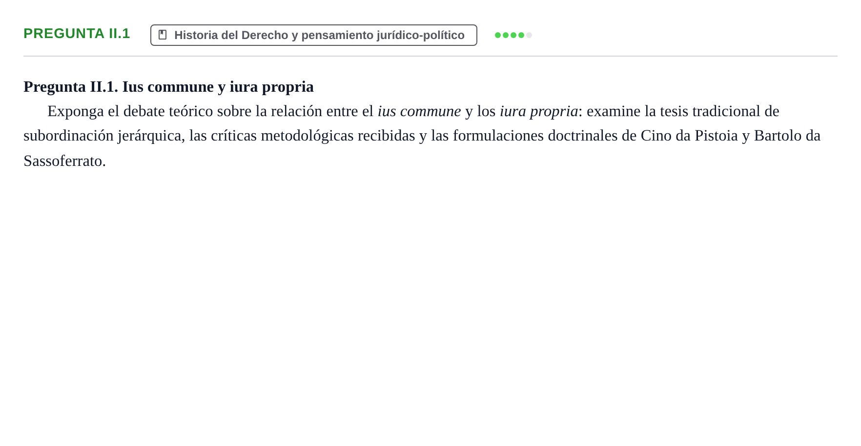 Enunciado: Pregunta II.1