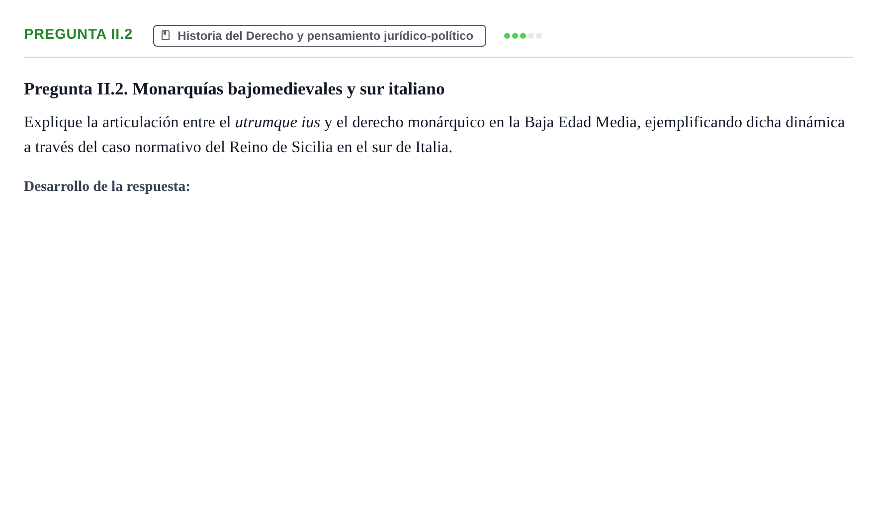 Enunciado: Pregunta II.2
