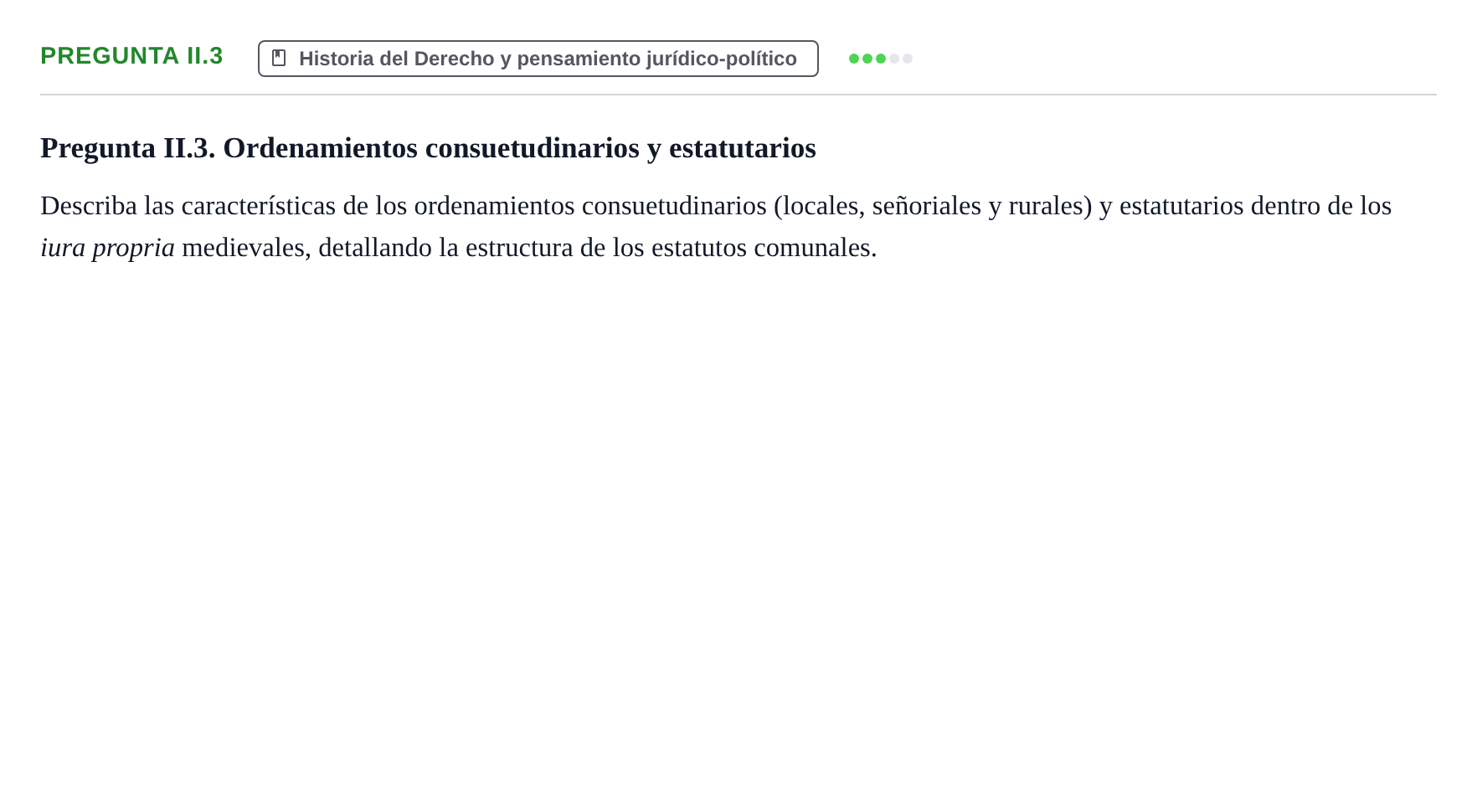 Enunciado: Pregunta II.3