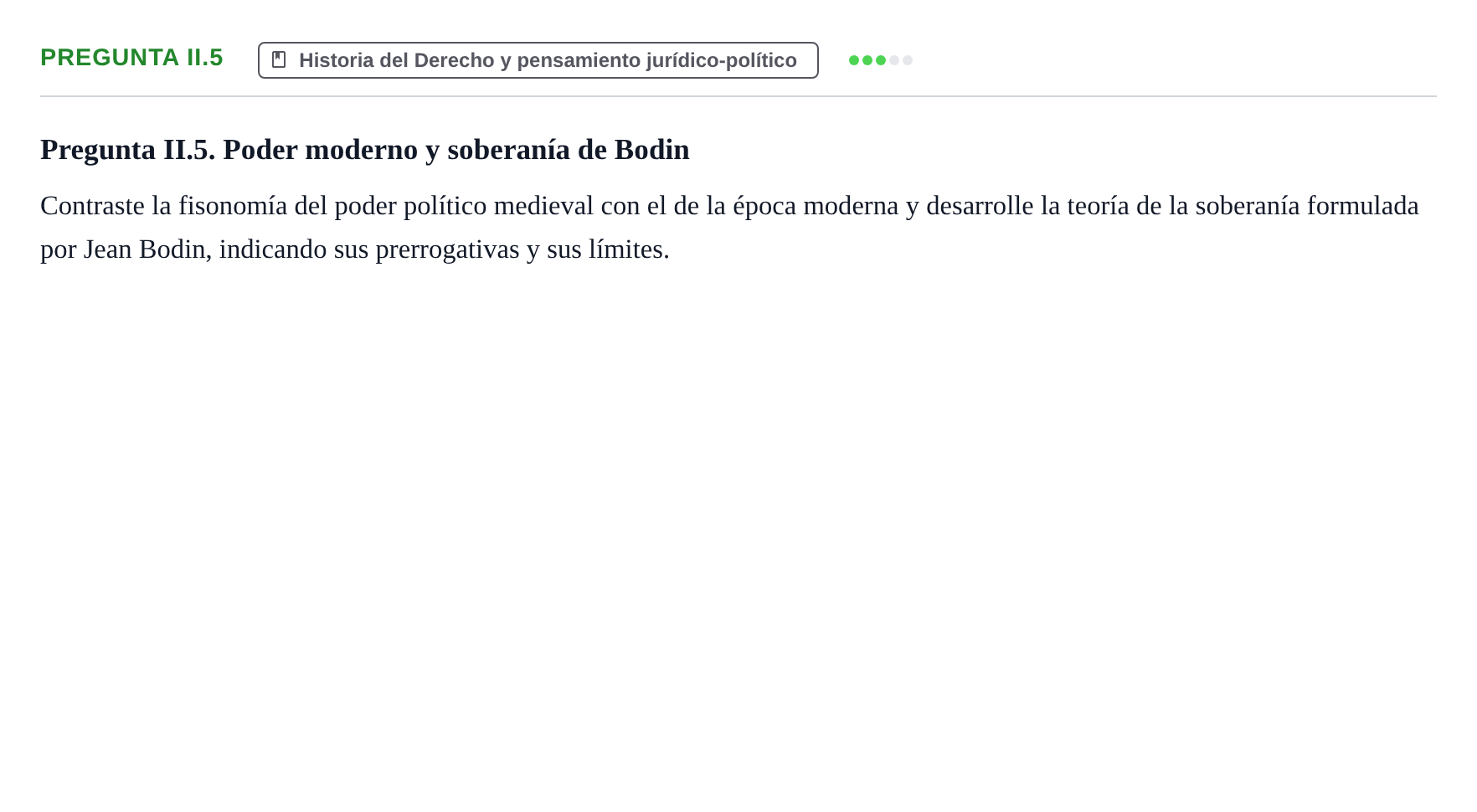 Enunciado: Pregunta II.5