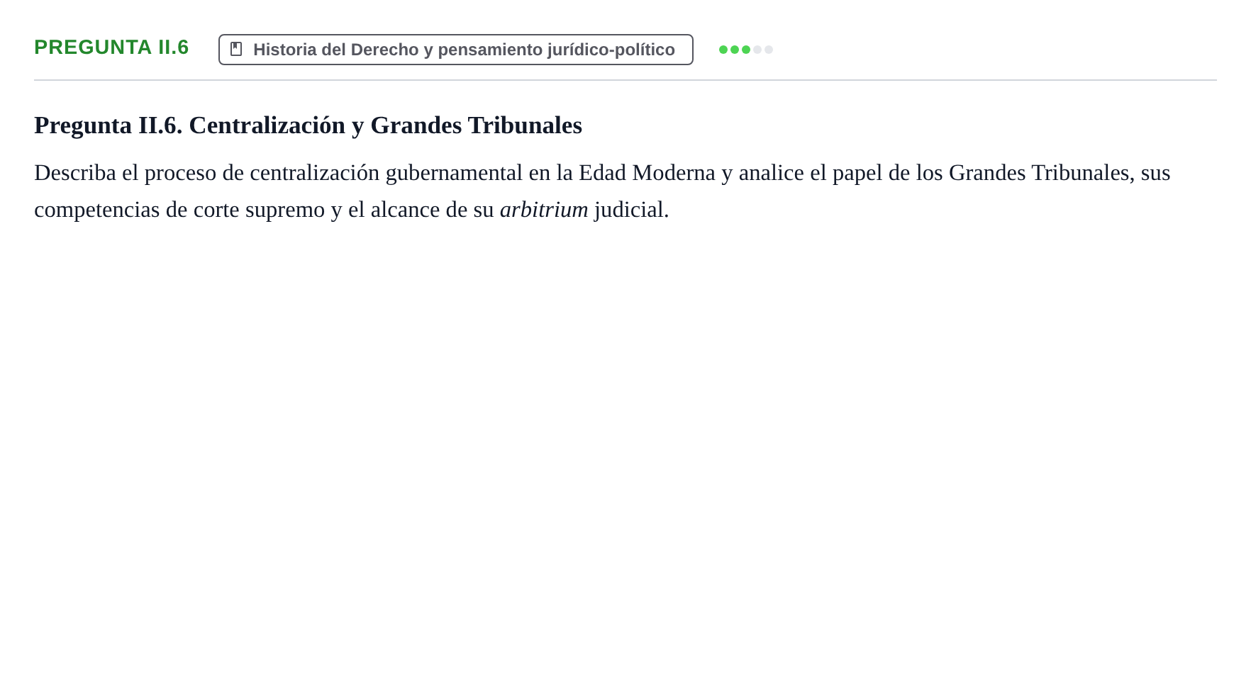 Enunciado: Pregunta II.6
