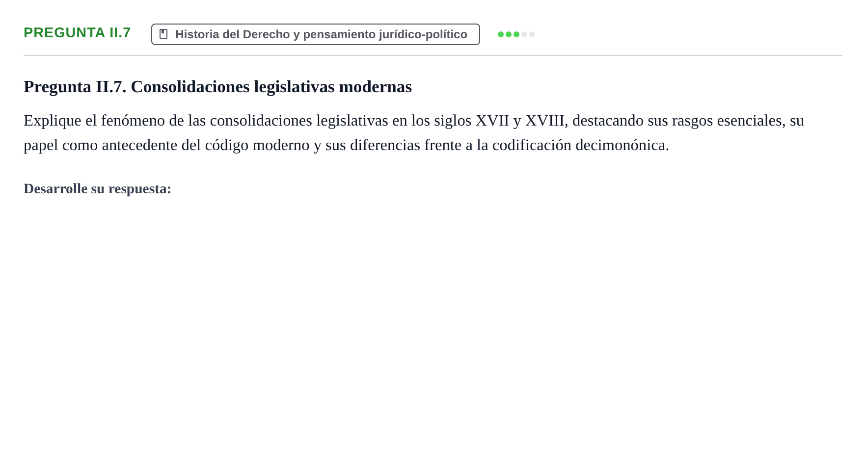 Enunciado: Pregunta II.7