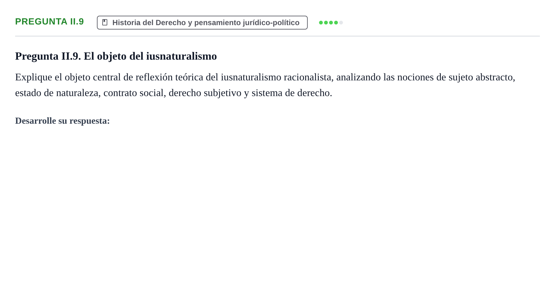 Enunciado: Pregunta II.9