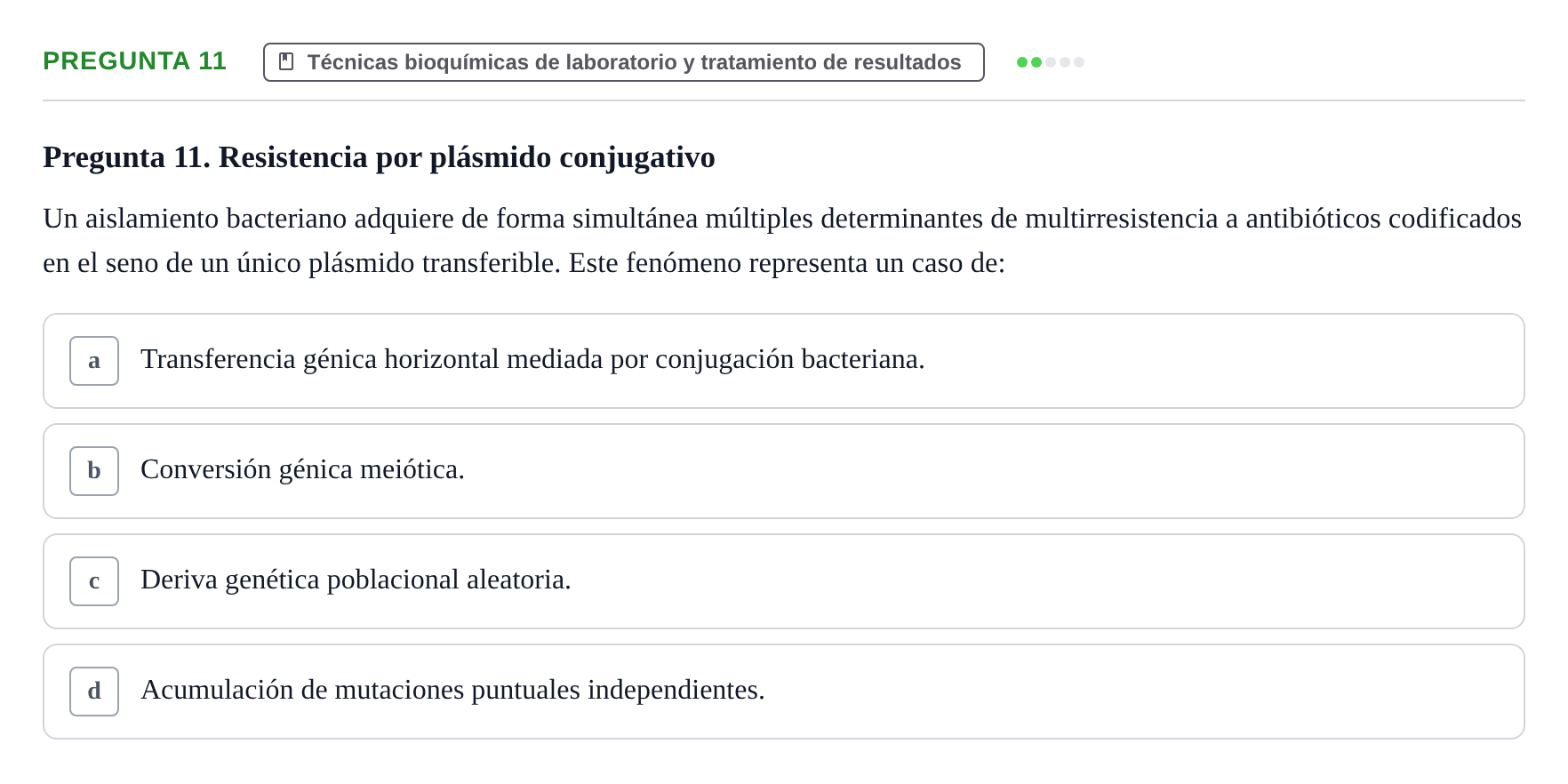 Enunciado: Pregunta 11