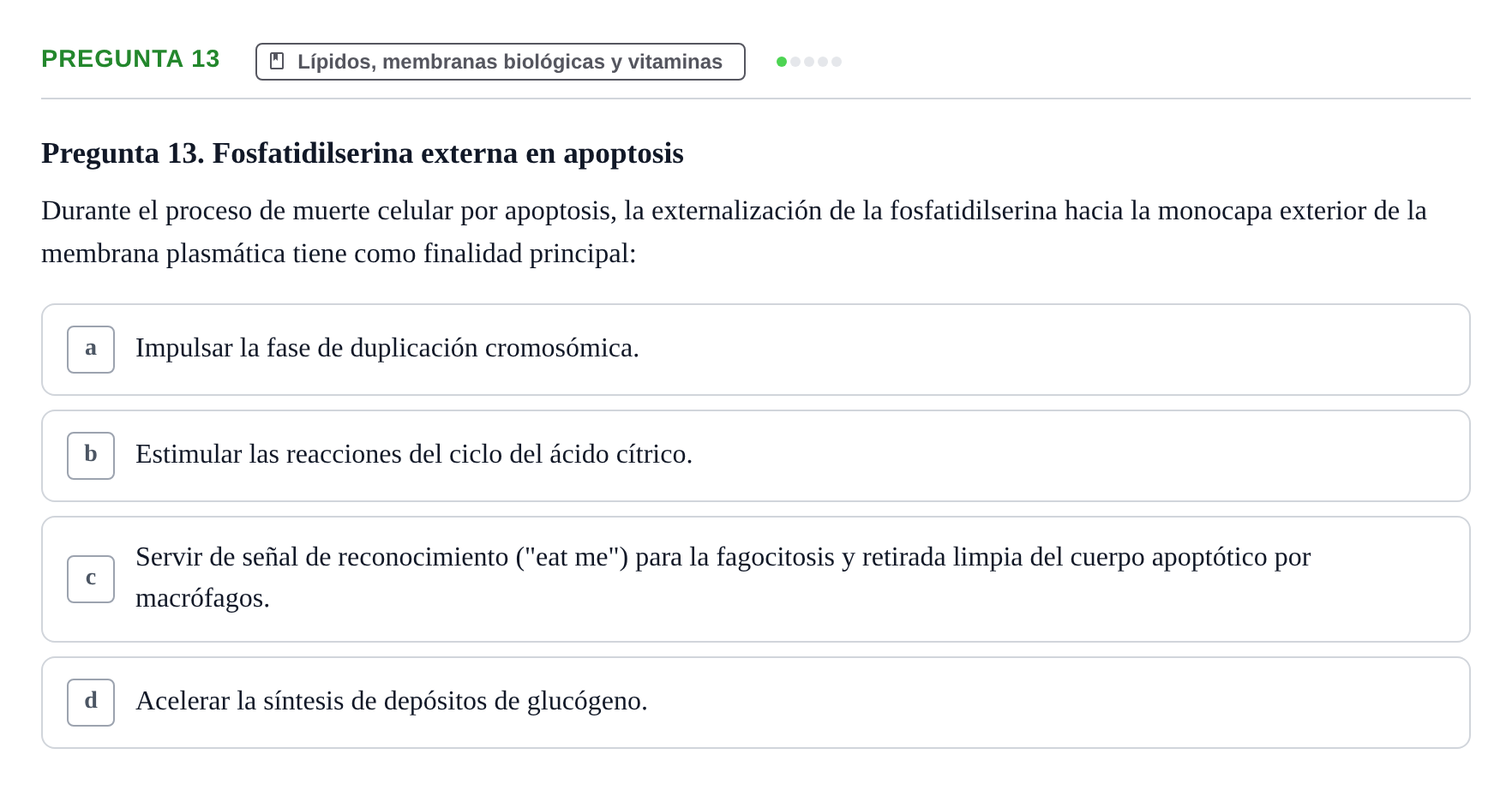 Enunciado: Pregunta 13