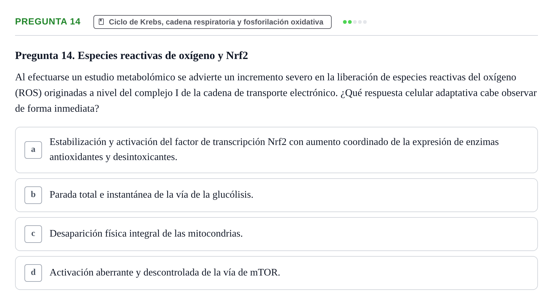 Enunciado: Pregunta 14