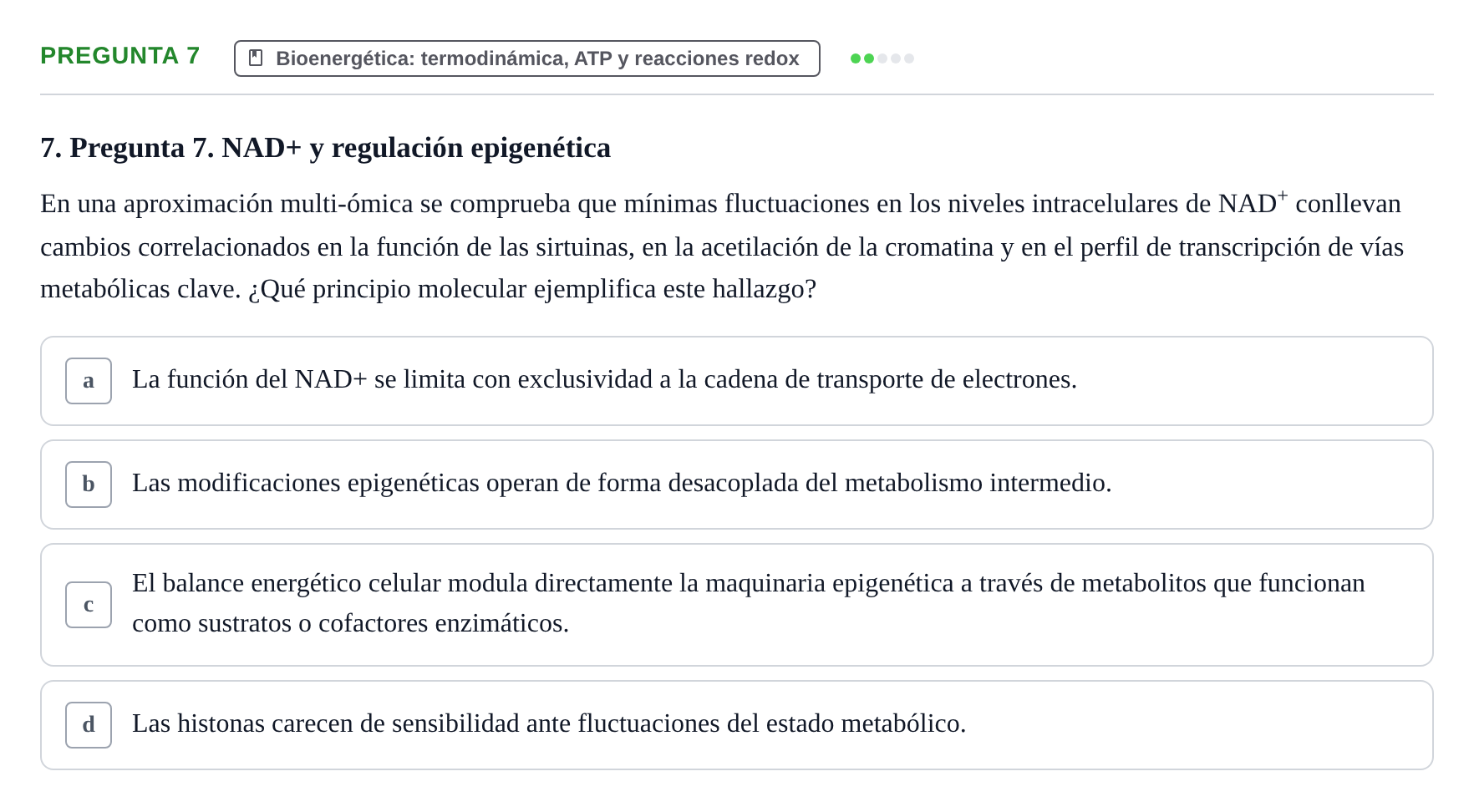Enunciado: Pregunta 7