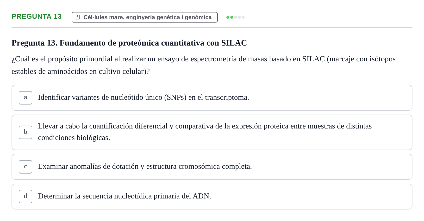 Enunciado: Pregunta 13