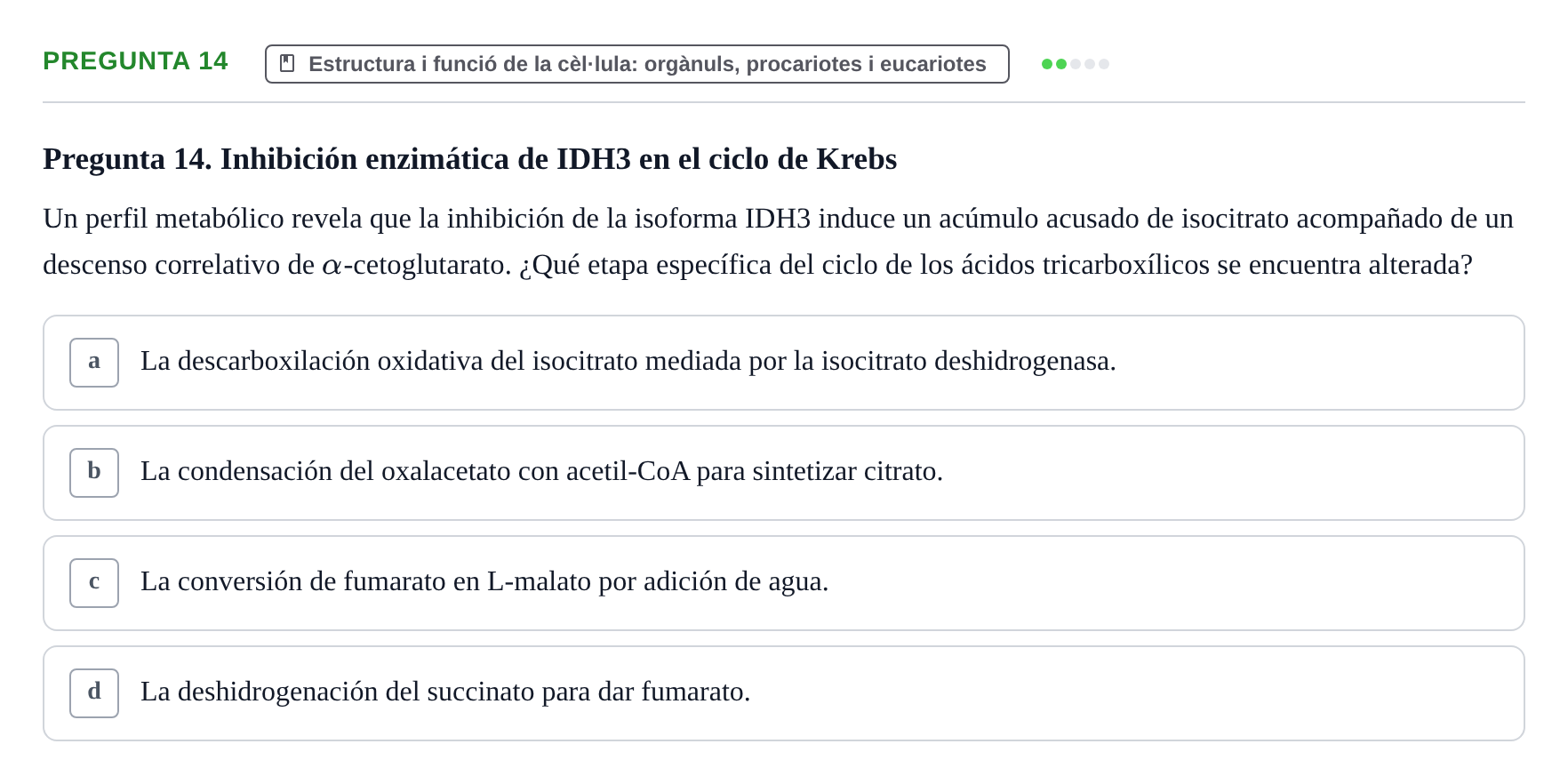 Enunciado: Pregunta 14